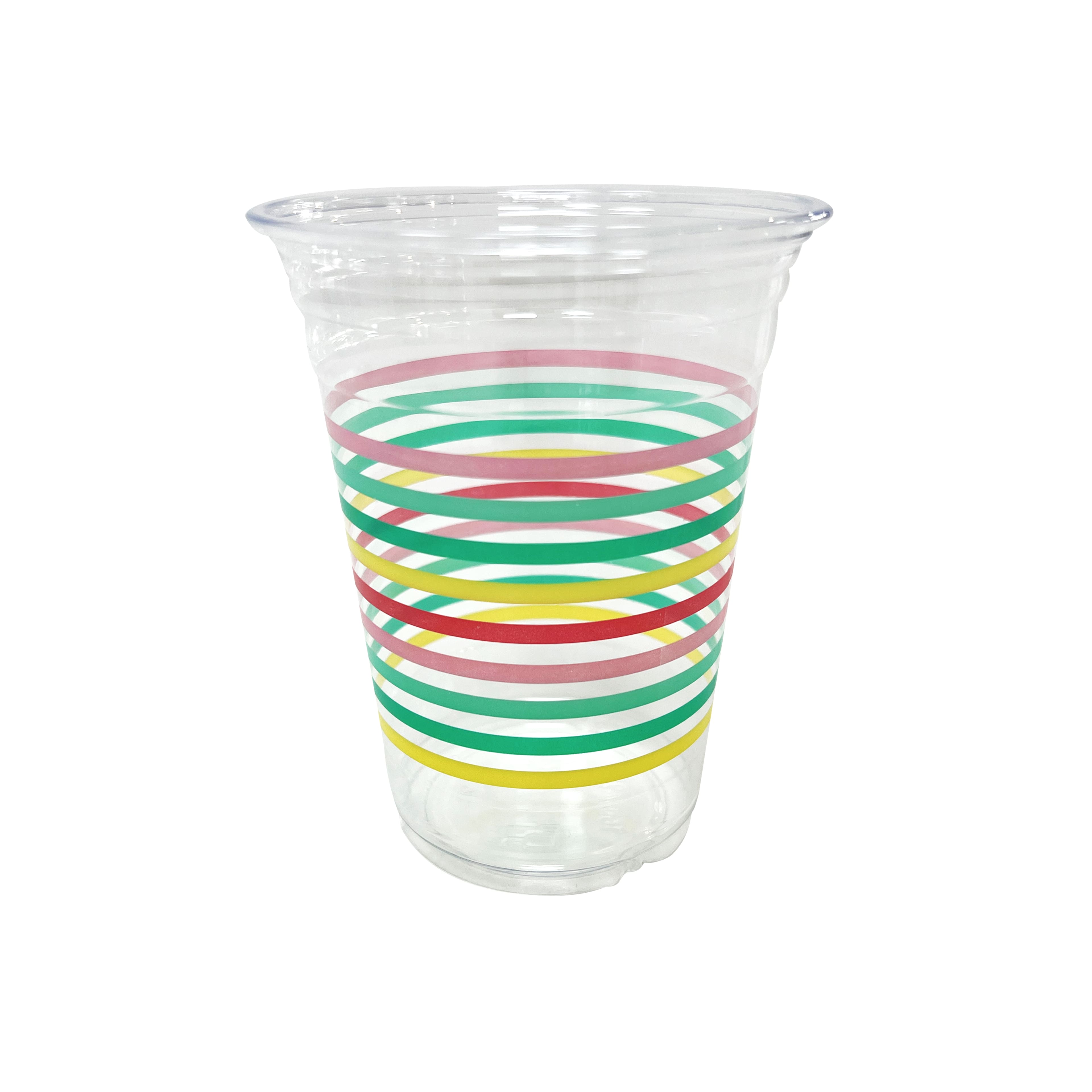 16oz. Multicolor Stripe Plastic Cups, 12ct. by Ashland®