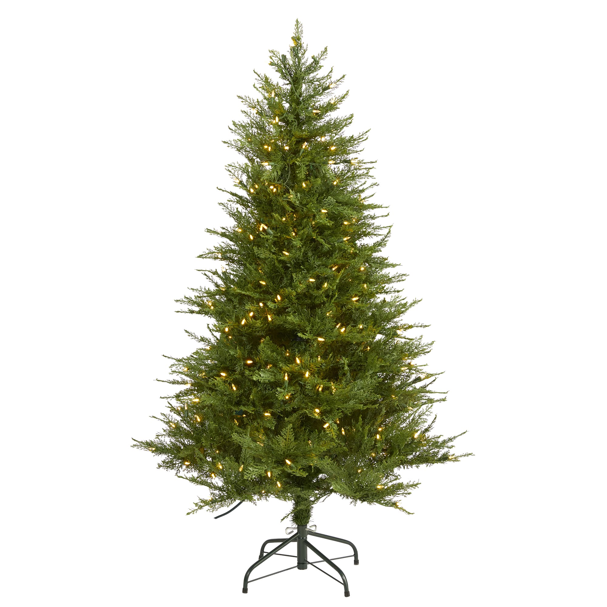 5ft. Pre-Lit Wisconsin Fir Artificial Christmas Tree, Warm White LED Lights
