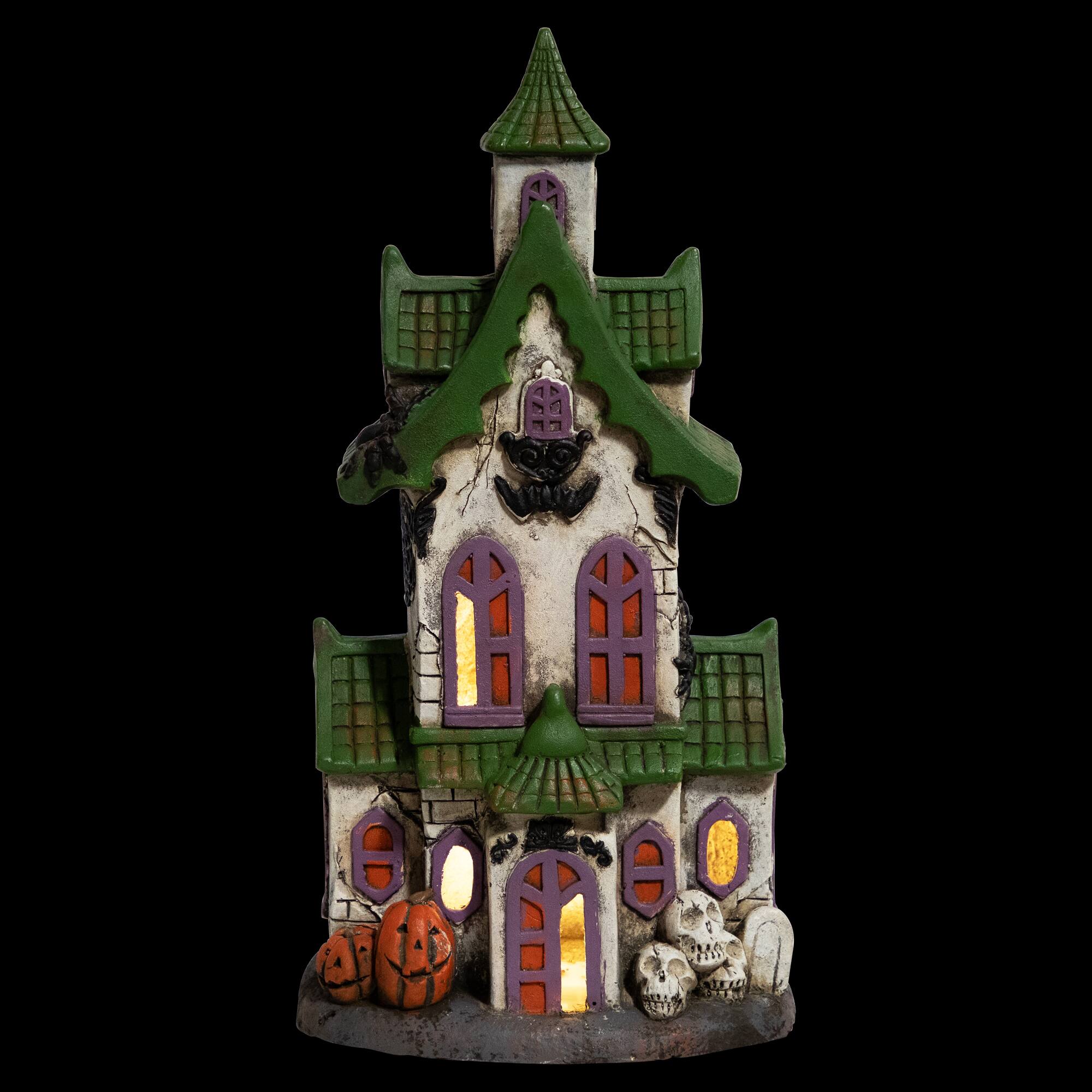 22.75&#x22; LED Multicolor Haunted House Halloween Decoration