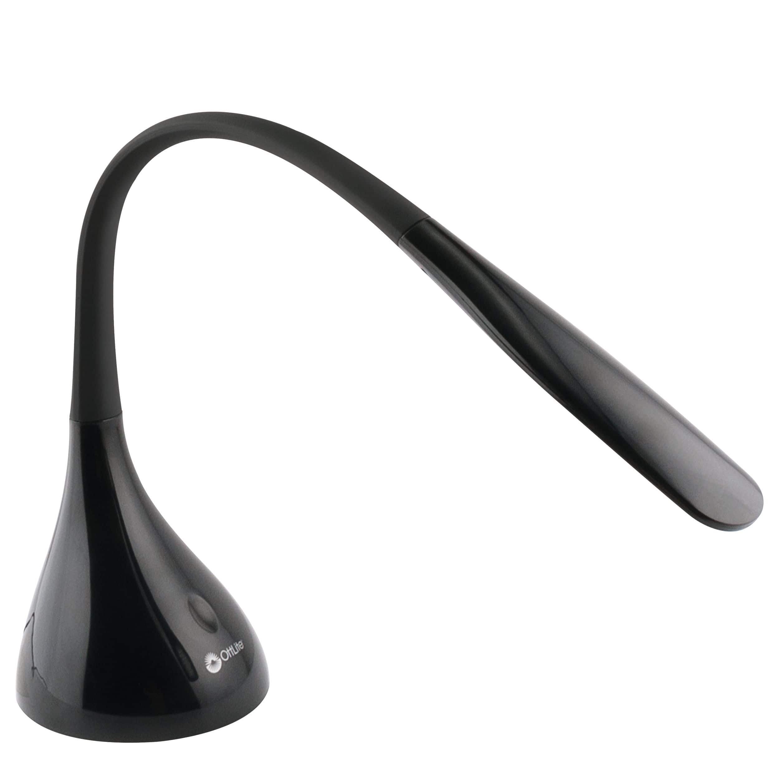 OttLite 11&#x22; Black Creative Curves LED Desk Lamp