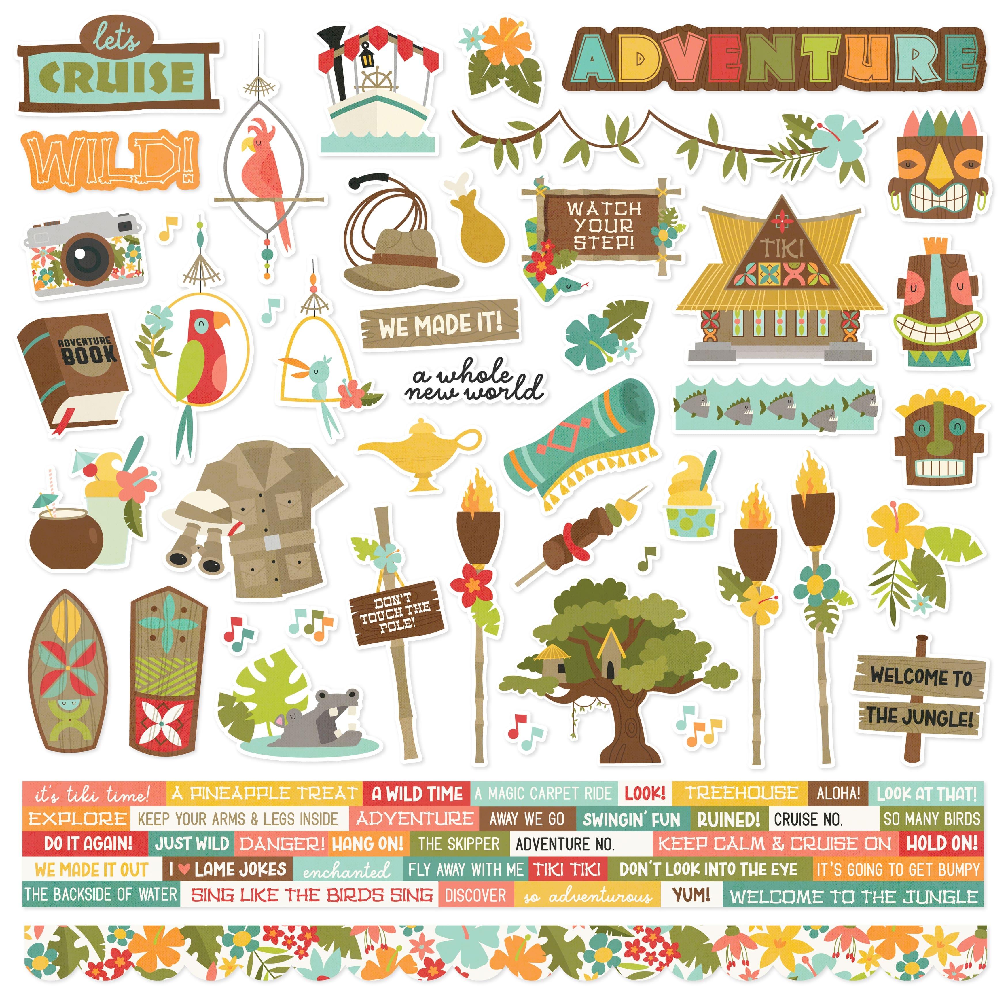 Say Cheese Adventure At The Park Cardstock Stickers