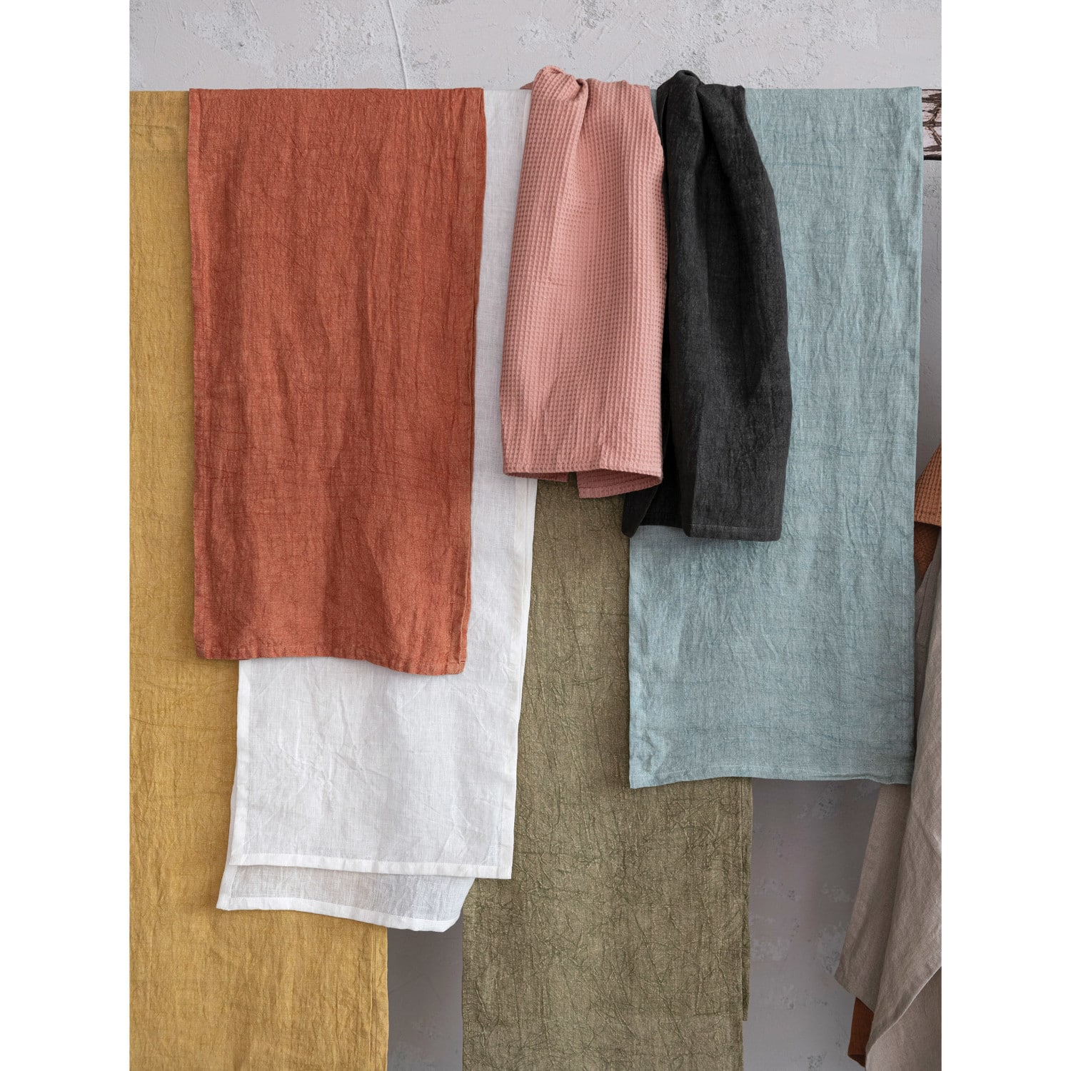 Stonewashed Linen Decorative Tea Towel