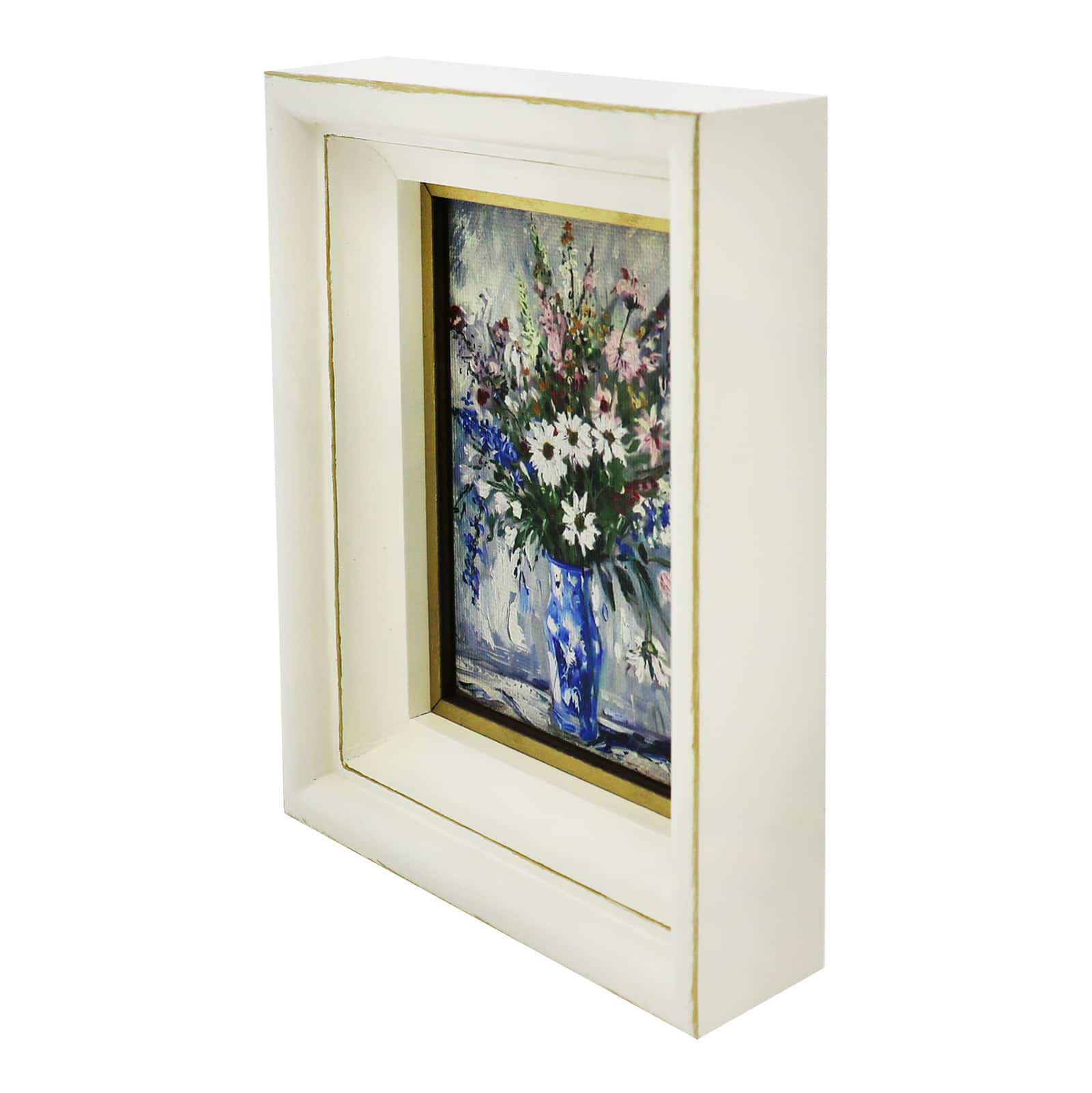 Bloc-cadre d&#xE9;coratif de table avec vase &#xE0; fleurs de 17,8&#xA0;cm d&#x2019;Ashland