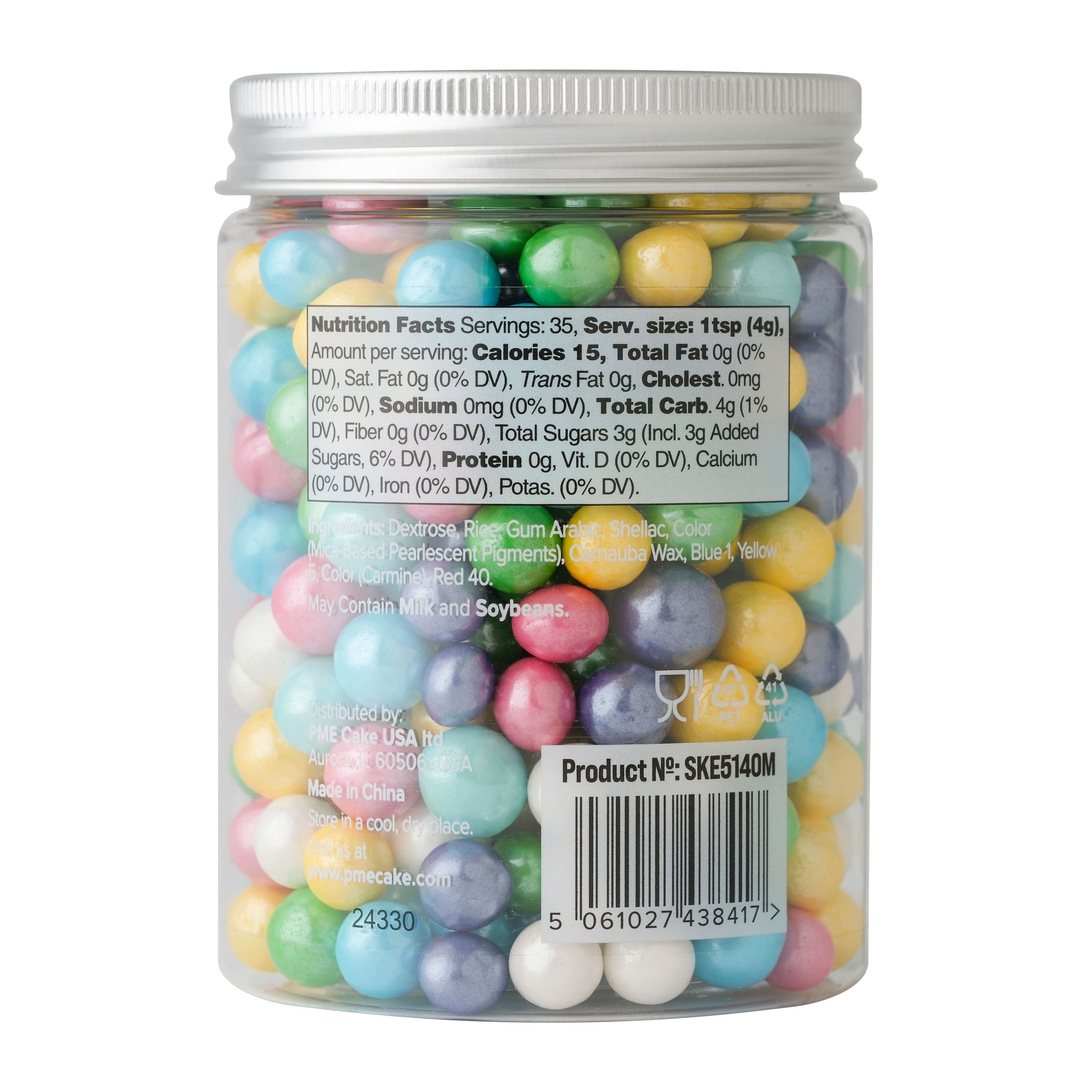 PME Cake Sweet Street® 5oz. Cake Decorating Rainbow Pearls
