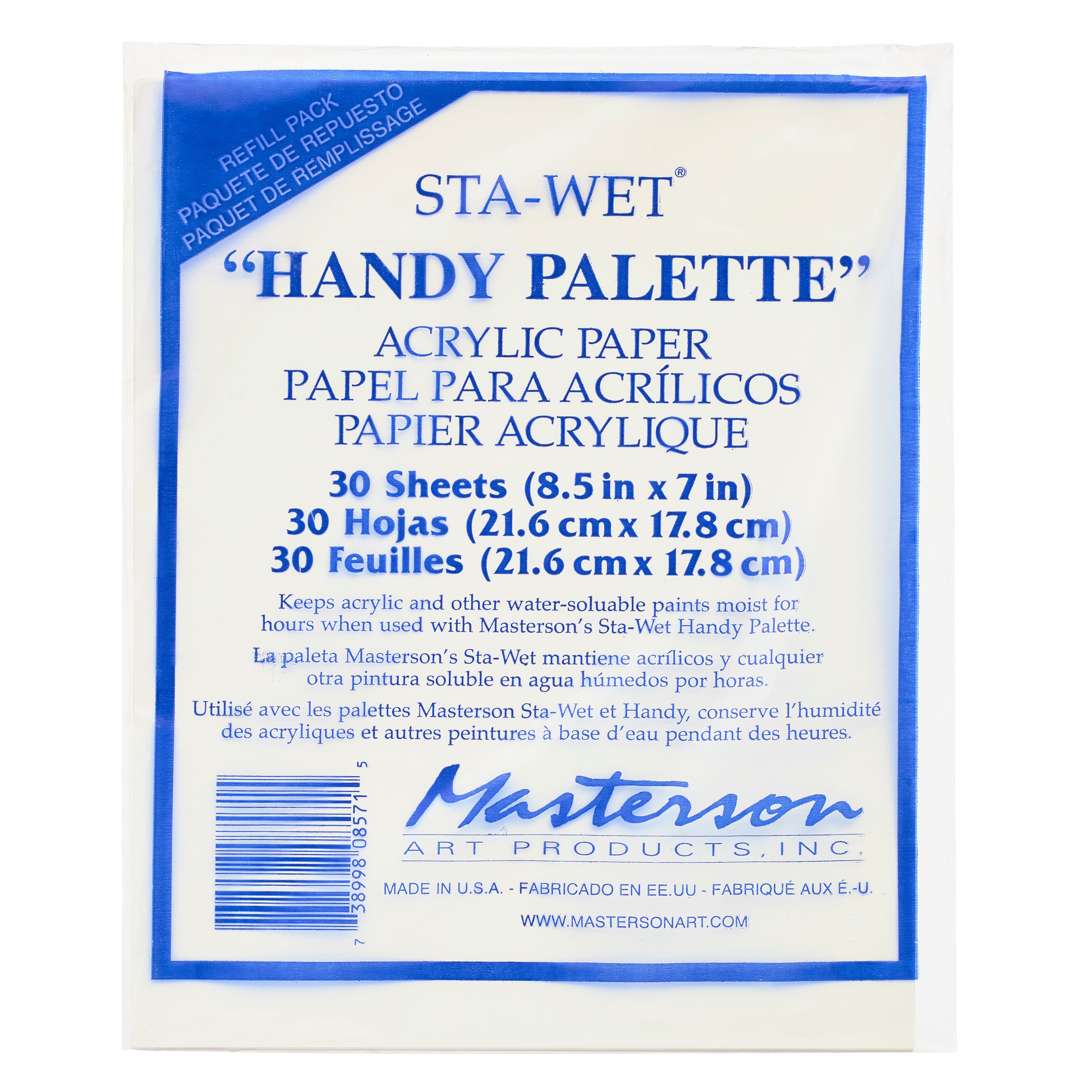 Sta-Wet® Handy Palette Acrylic Paper Refill