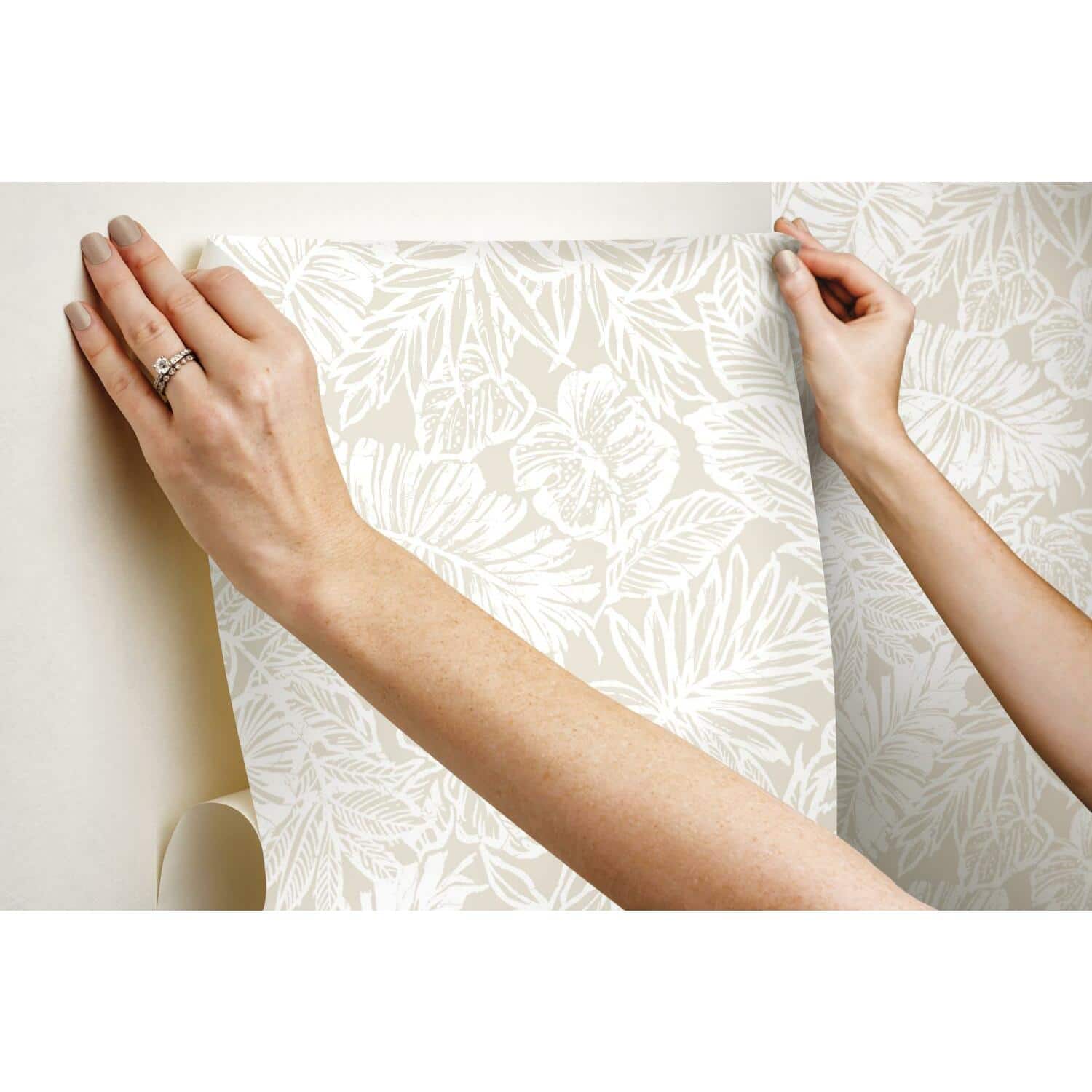 RoomMates Batik Tropical Leaf Peel & Stick Wallpaper