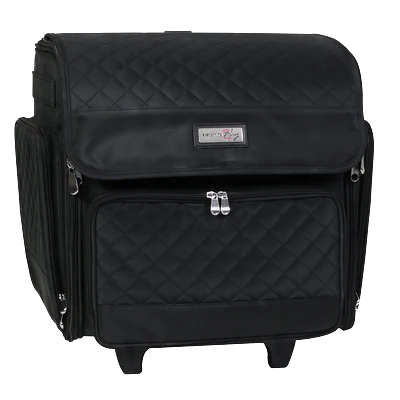 Everything Mary Black Quilted Deluxe Rolling Papercraft Craft Case