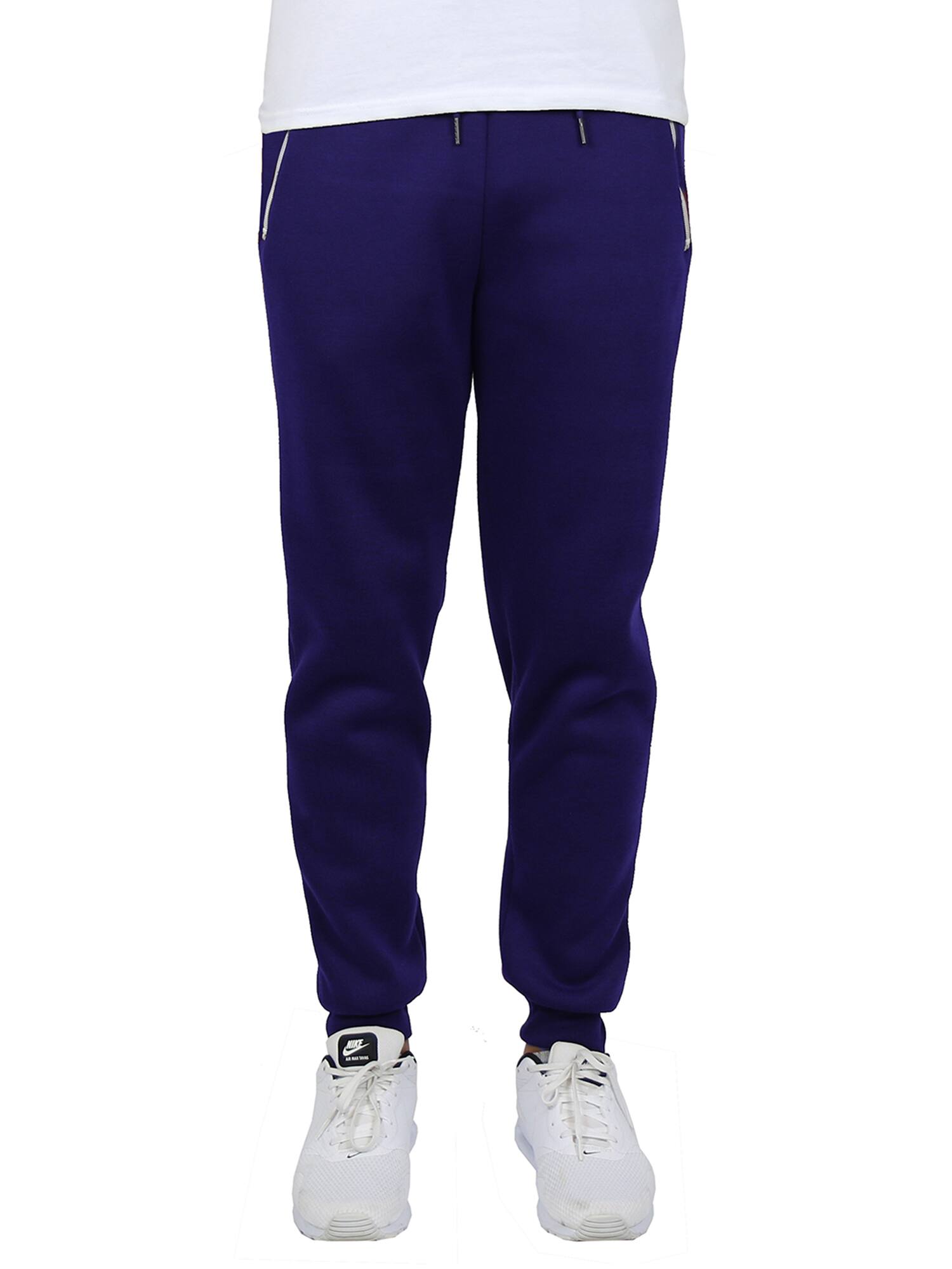 Galaxy by Harvic Men's Fleece-Lined Jogger Sweatpants With Zipper Pockets
