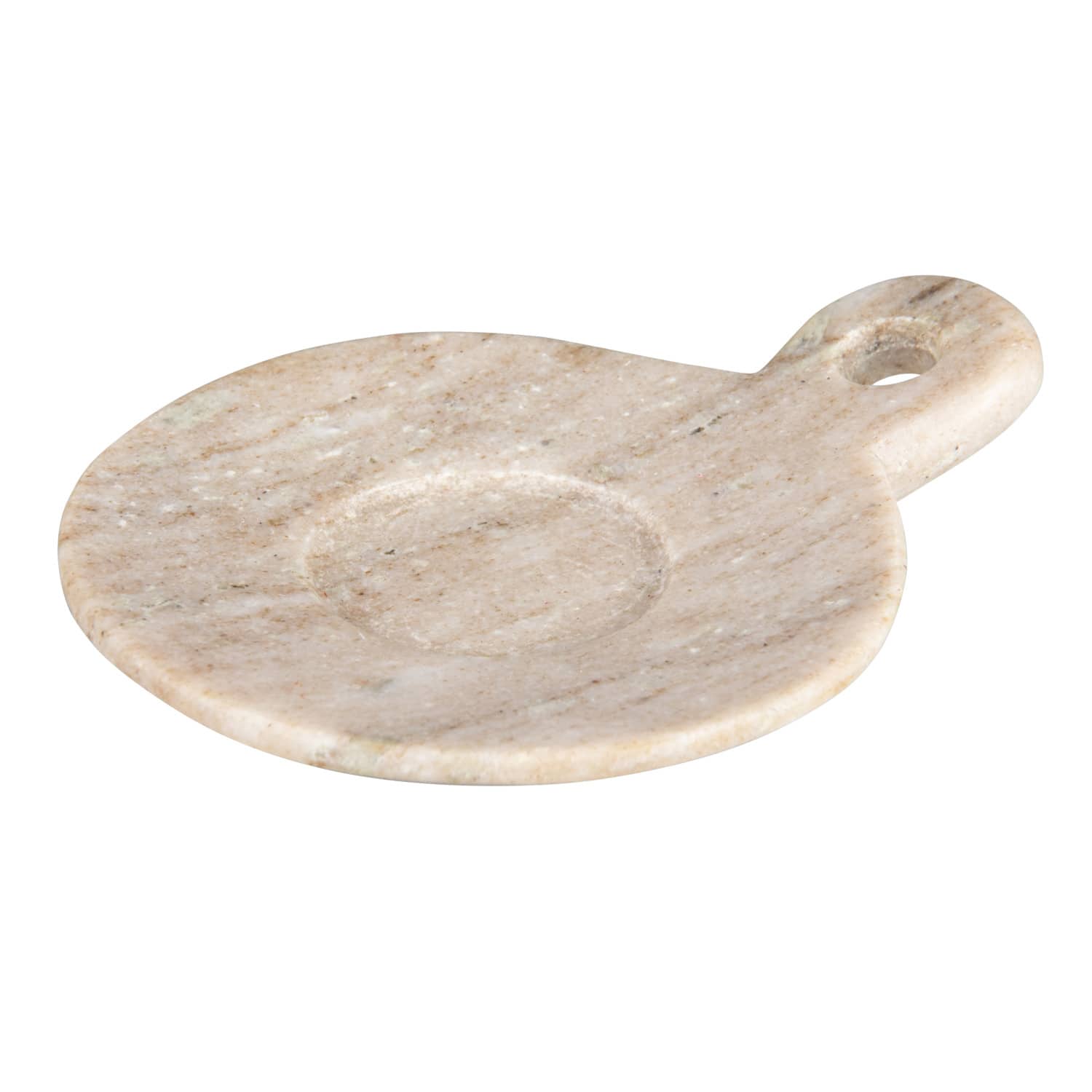 Hand-Carved Marble Dish with Handle