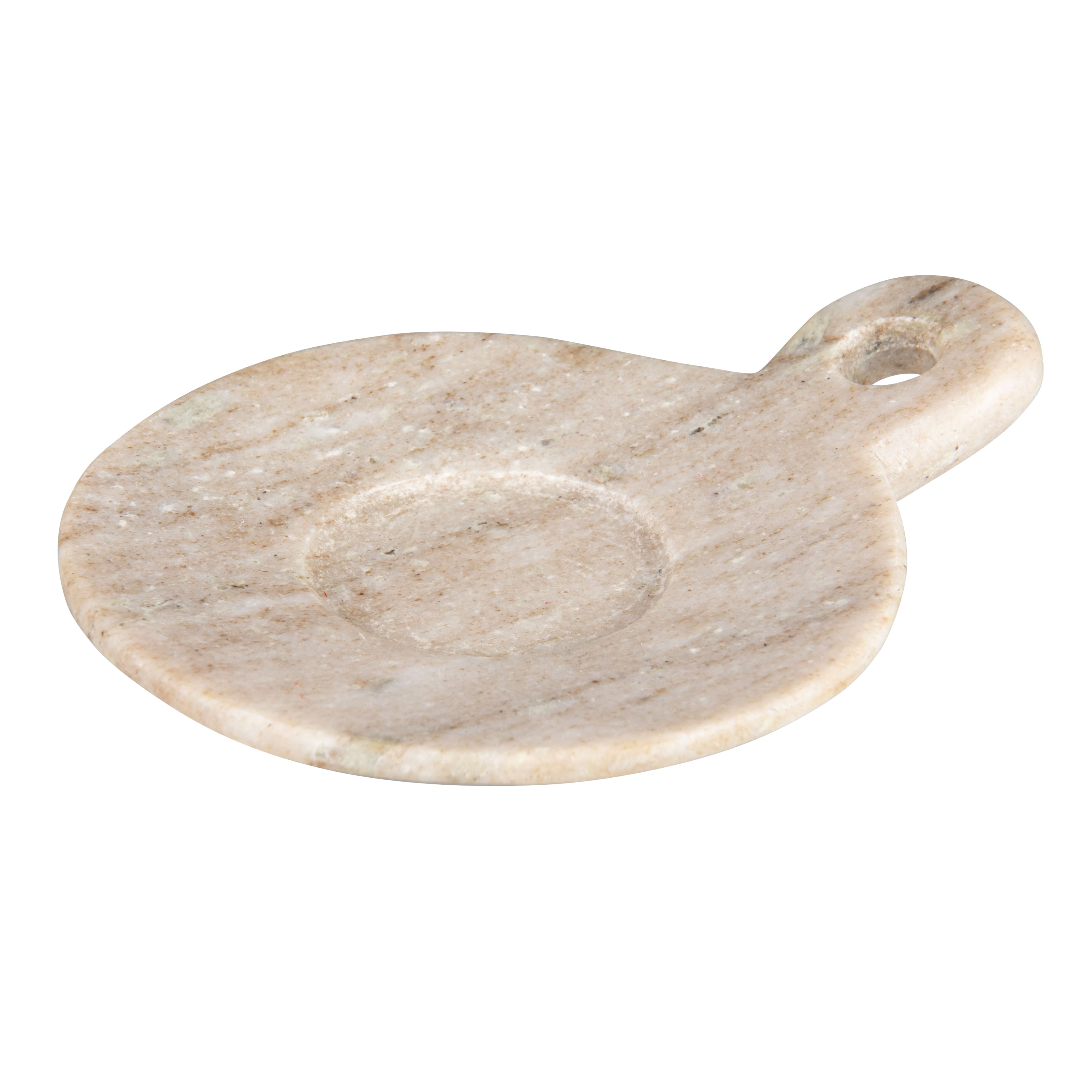 Hello Honey® Hand-Carved Marble Dish with Handle
