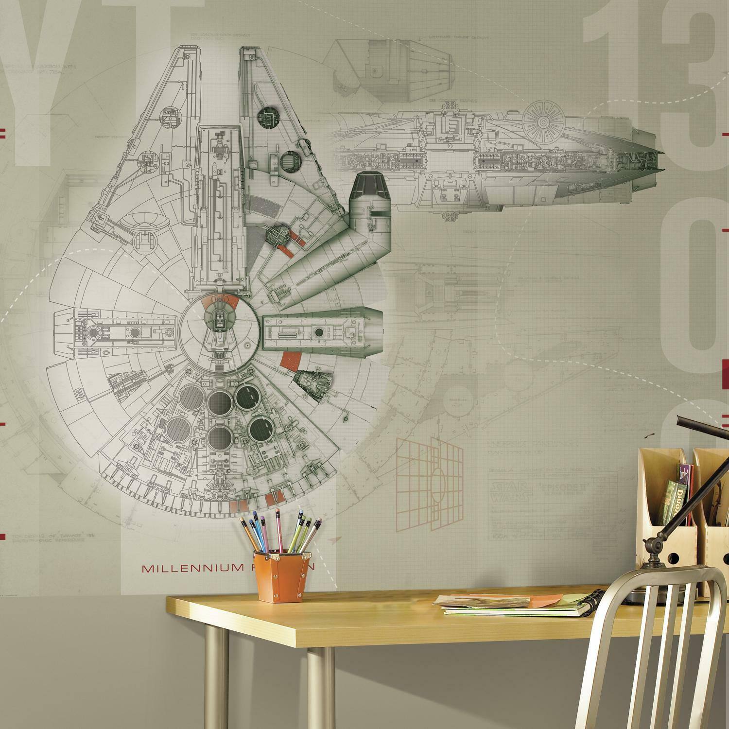 RoomMates Star Wars Millennium Falcon Prepasted Mural