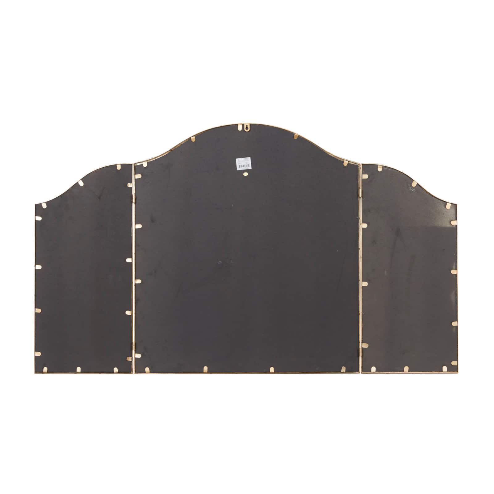 31'' Gold Traditional Metal Trifold Wall Mirror