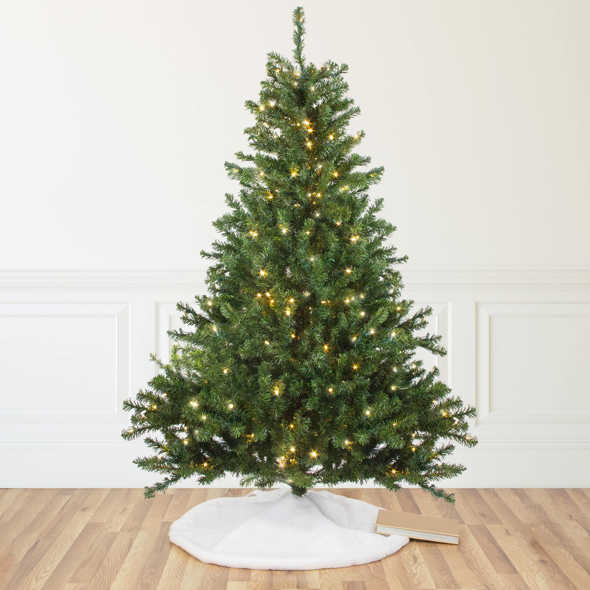 10ft. Pre-Lit Canadian Pine Artificial Christmas Tree, Clear Candlelight LED Lights
