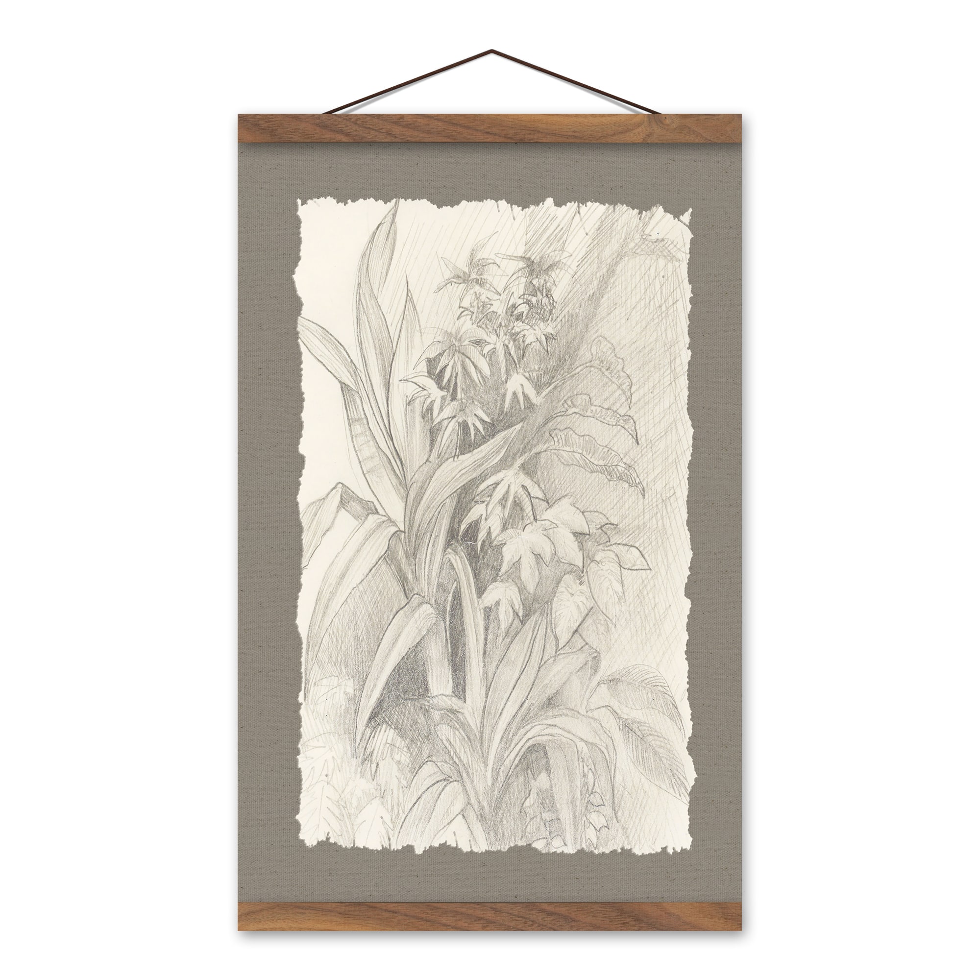 Boho Home Garden Teak Hanging Canvas
