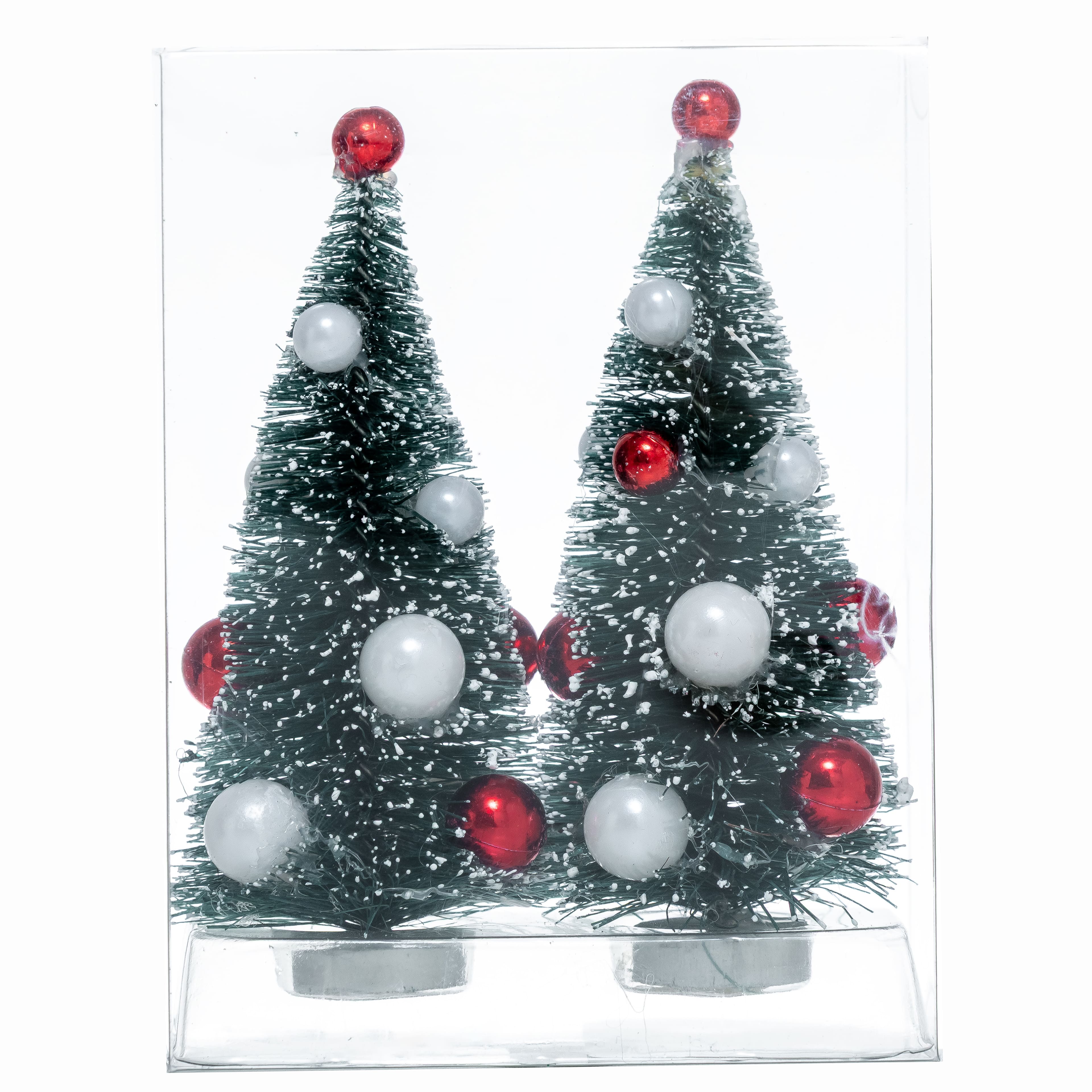 Mini Red &#x26; White Ornament Trees, 2ct. by Ashland&#xAE;
