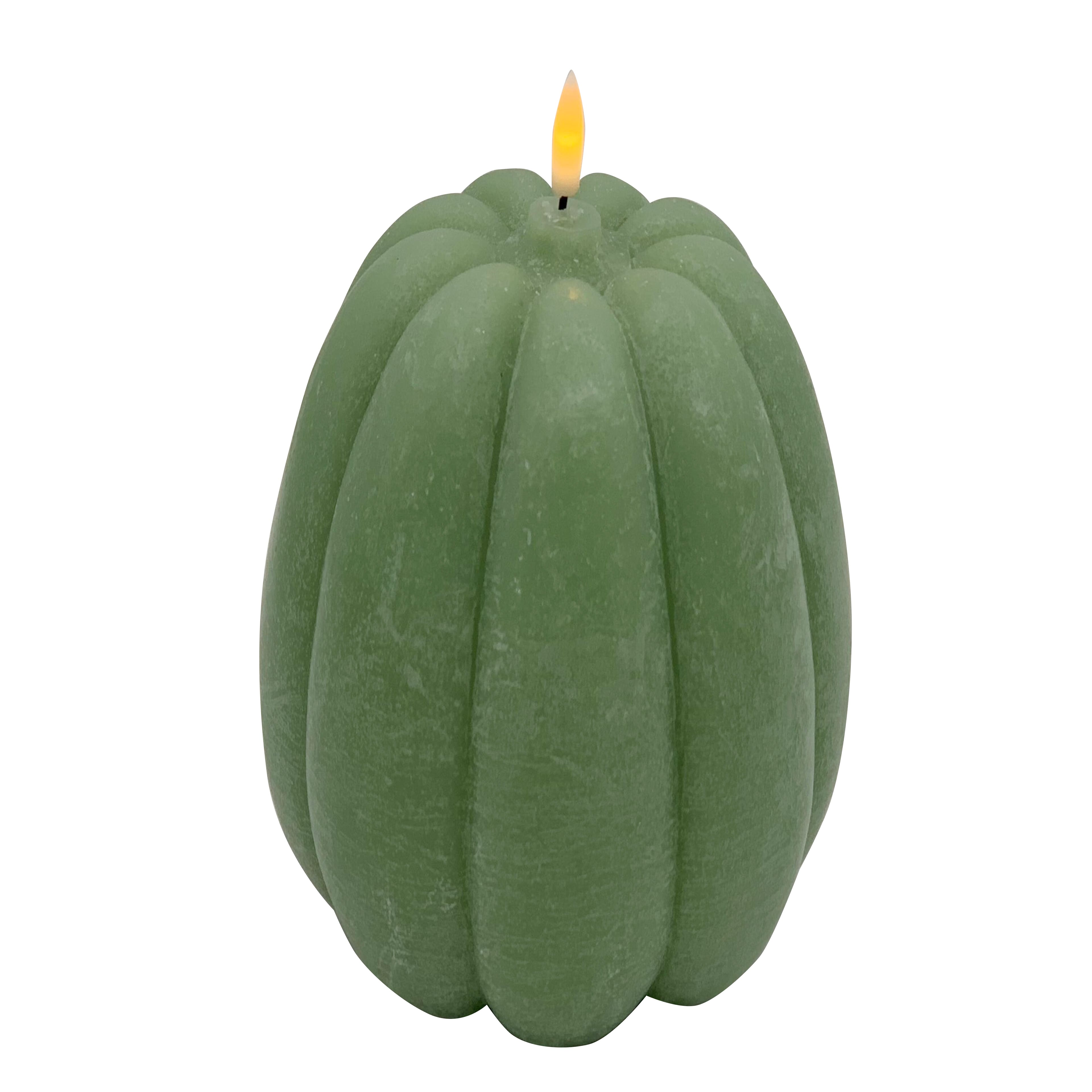 6&#x22; Green LED Pumpkin Candle by Ashland&#xAE;