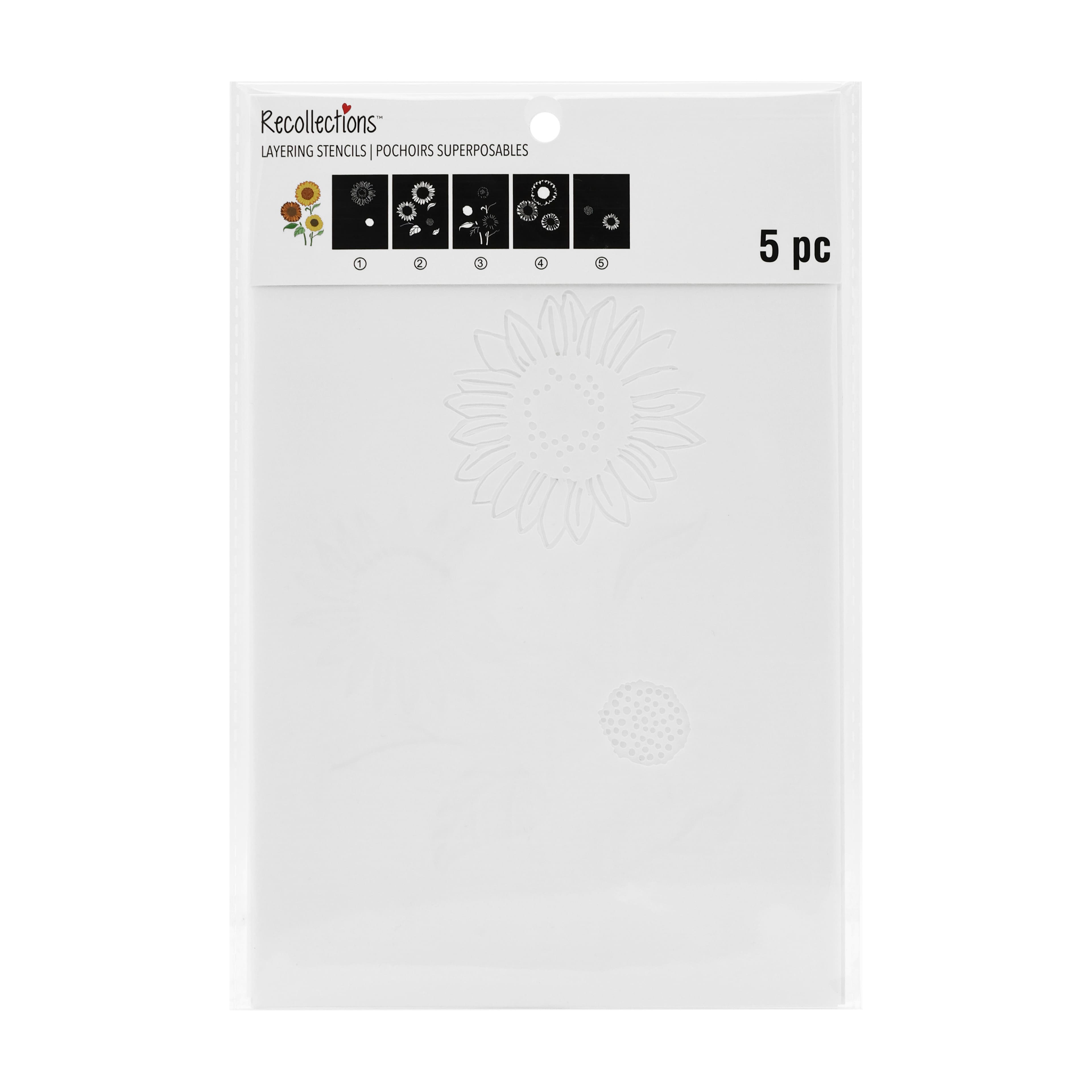 6&#x22; x 8&#x22; Sunflowers Print Stencil Set by Recollections&#x2122;