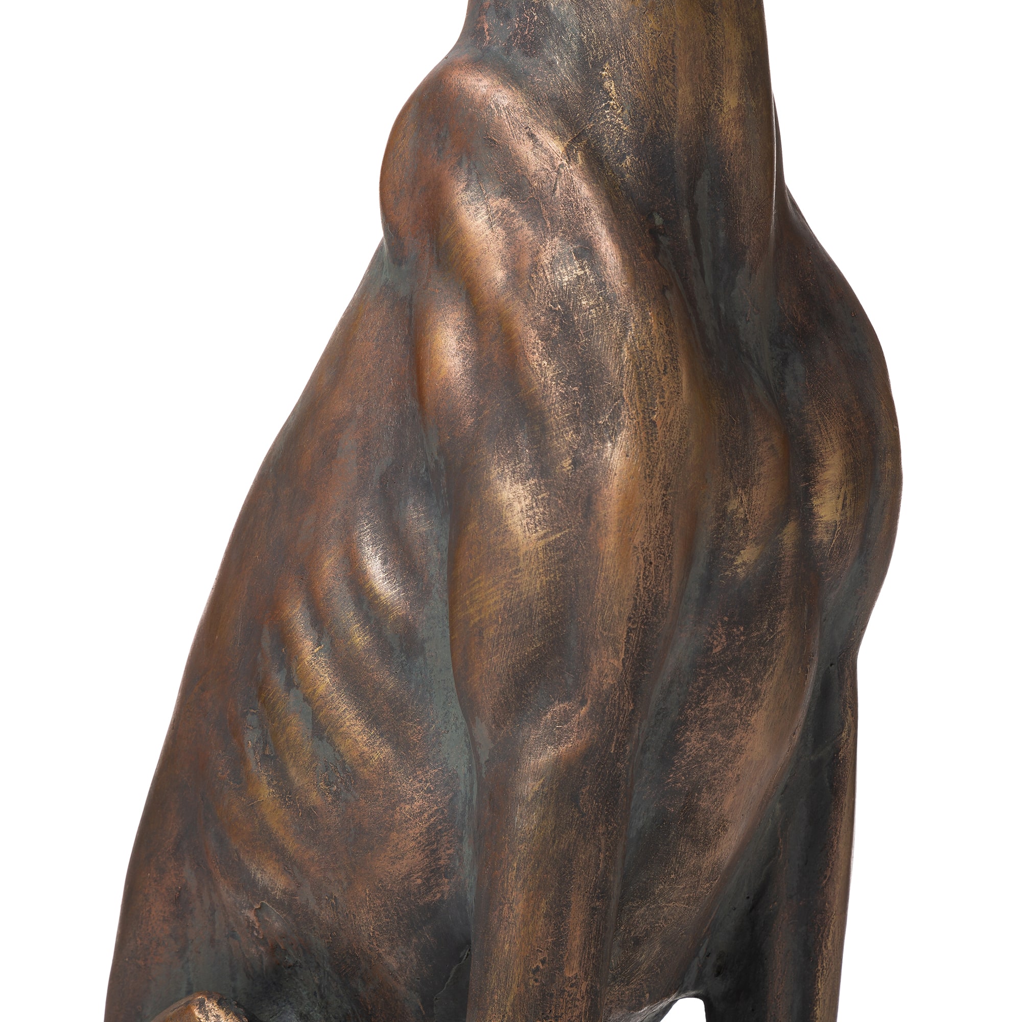 Glitzhome&#xAE; 30&#x22; Sitting Left Greyhound Dog Statue