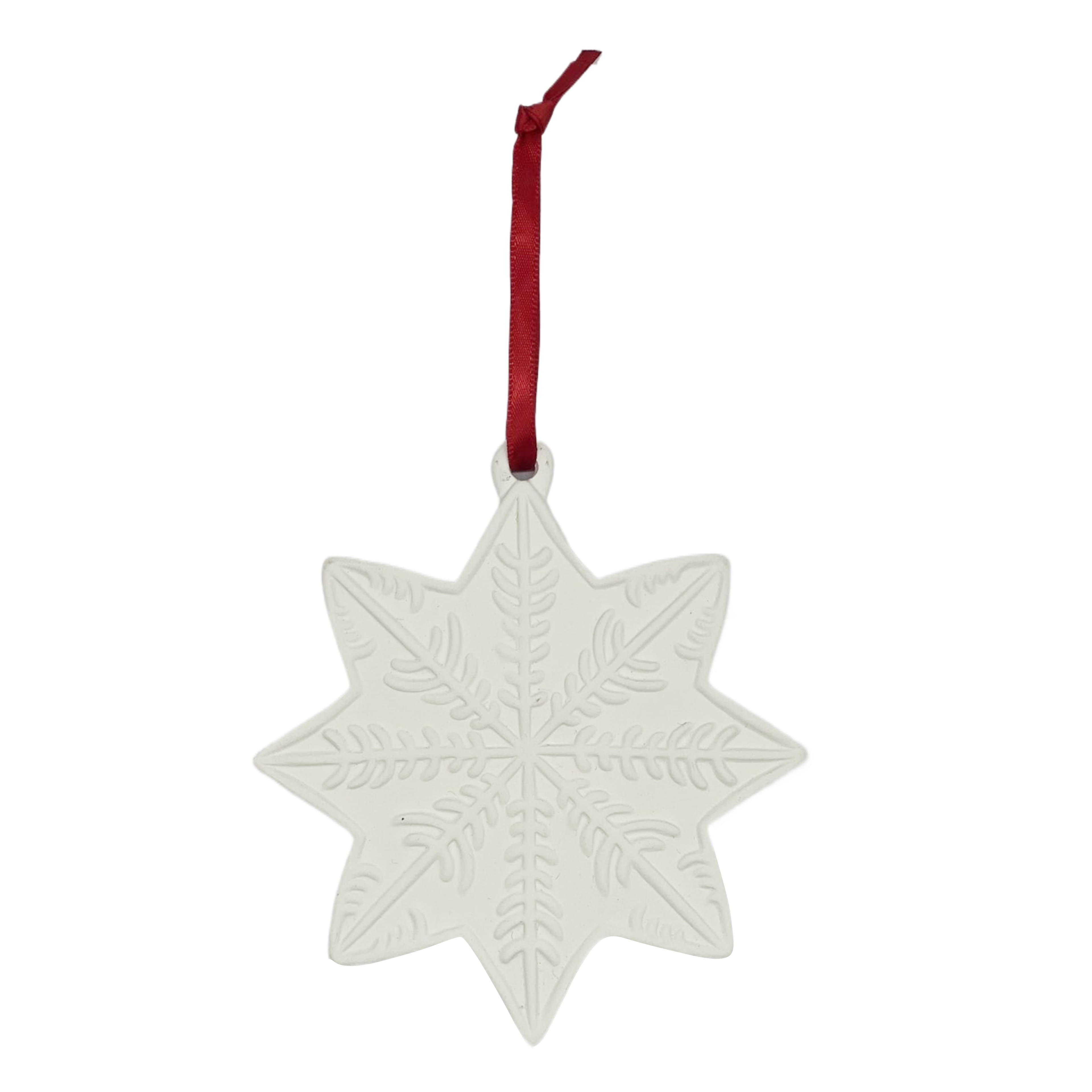 4.25&#x22; DIY Ceramic Snowflake Ornament by Make Market&#xAE;