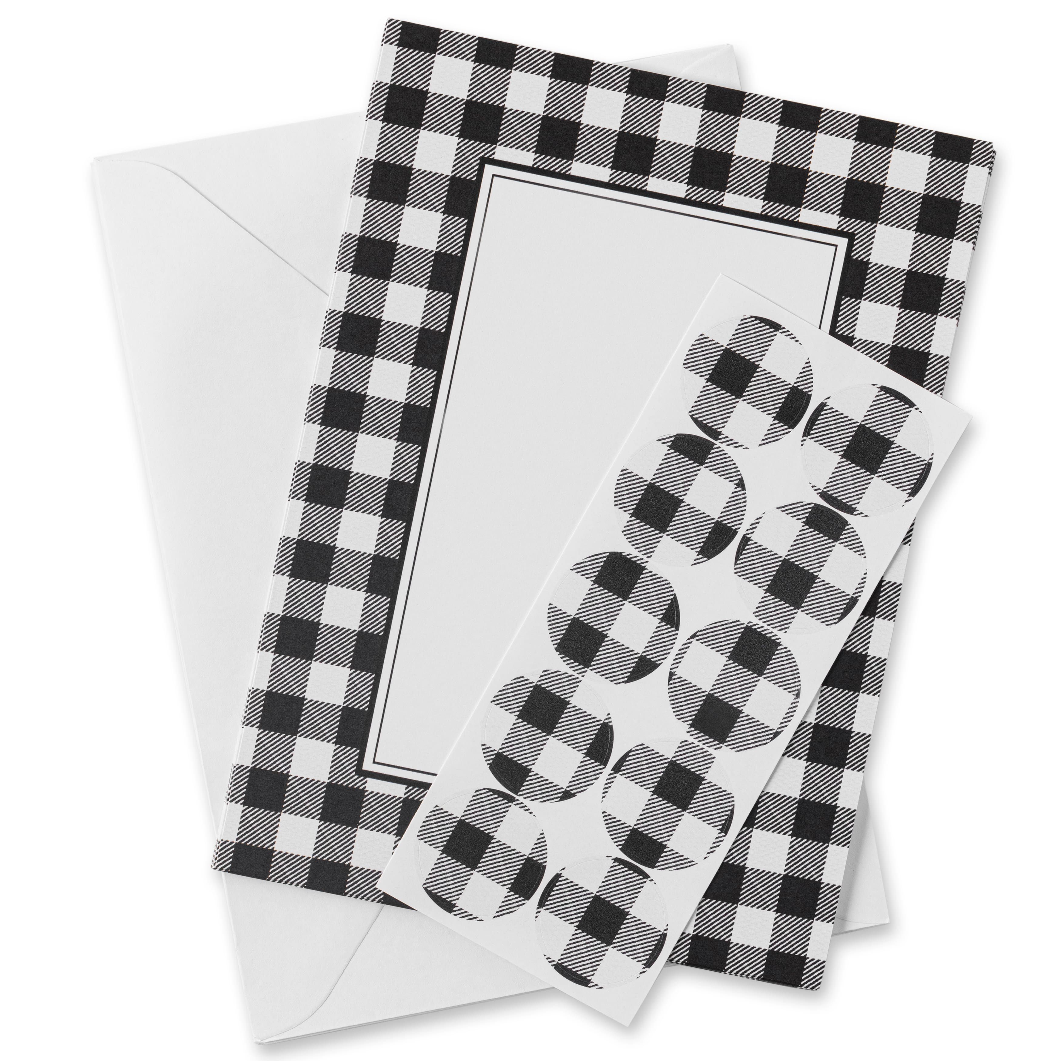Buffalo Check Flat Cards &#x26; Envelopes by Recollections&#x2122;, 5&#x22; x 7&#x22;
