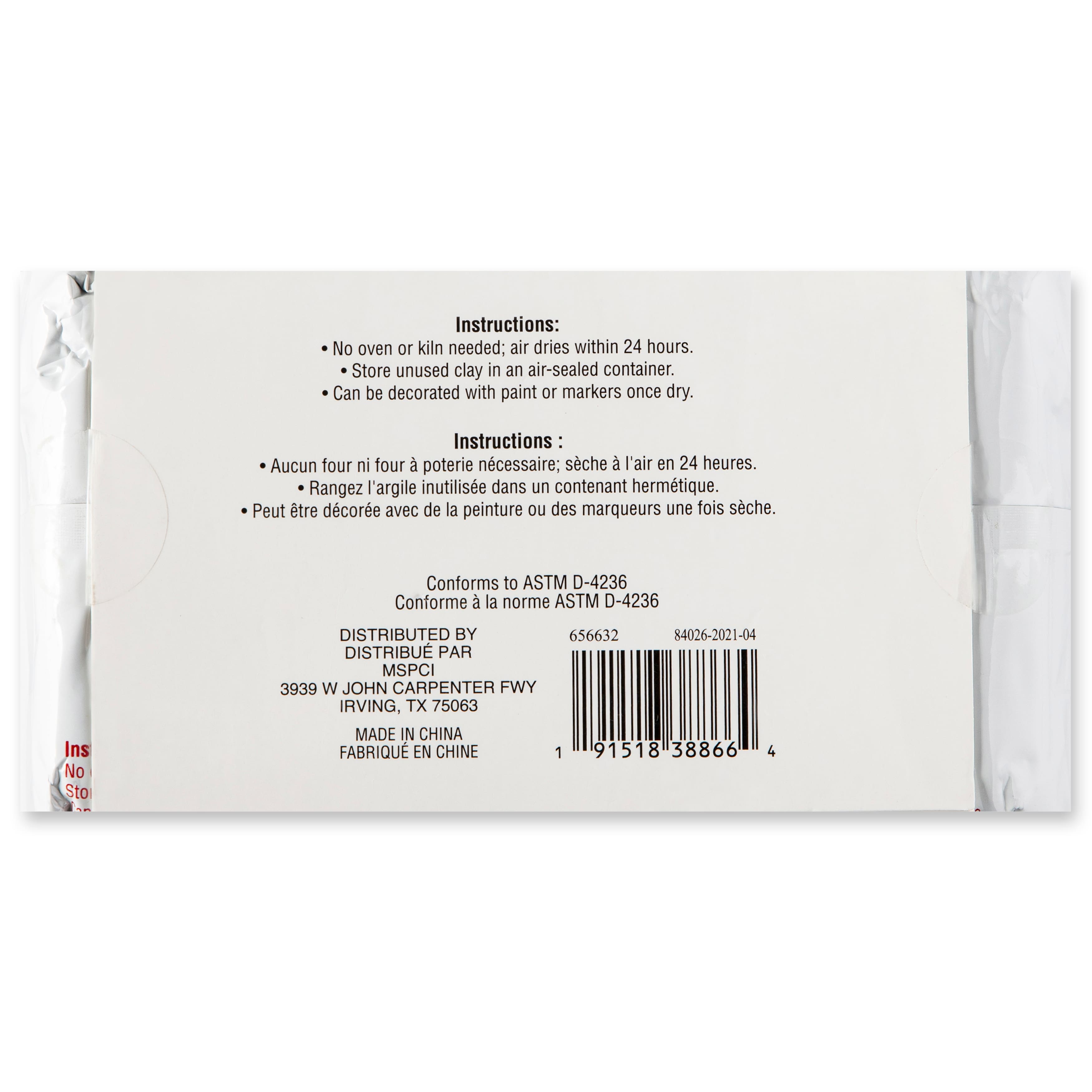 4.4lb. White Air Modeling Clay by Craft Smart®