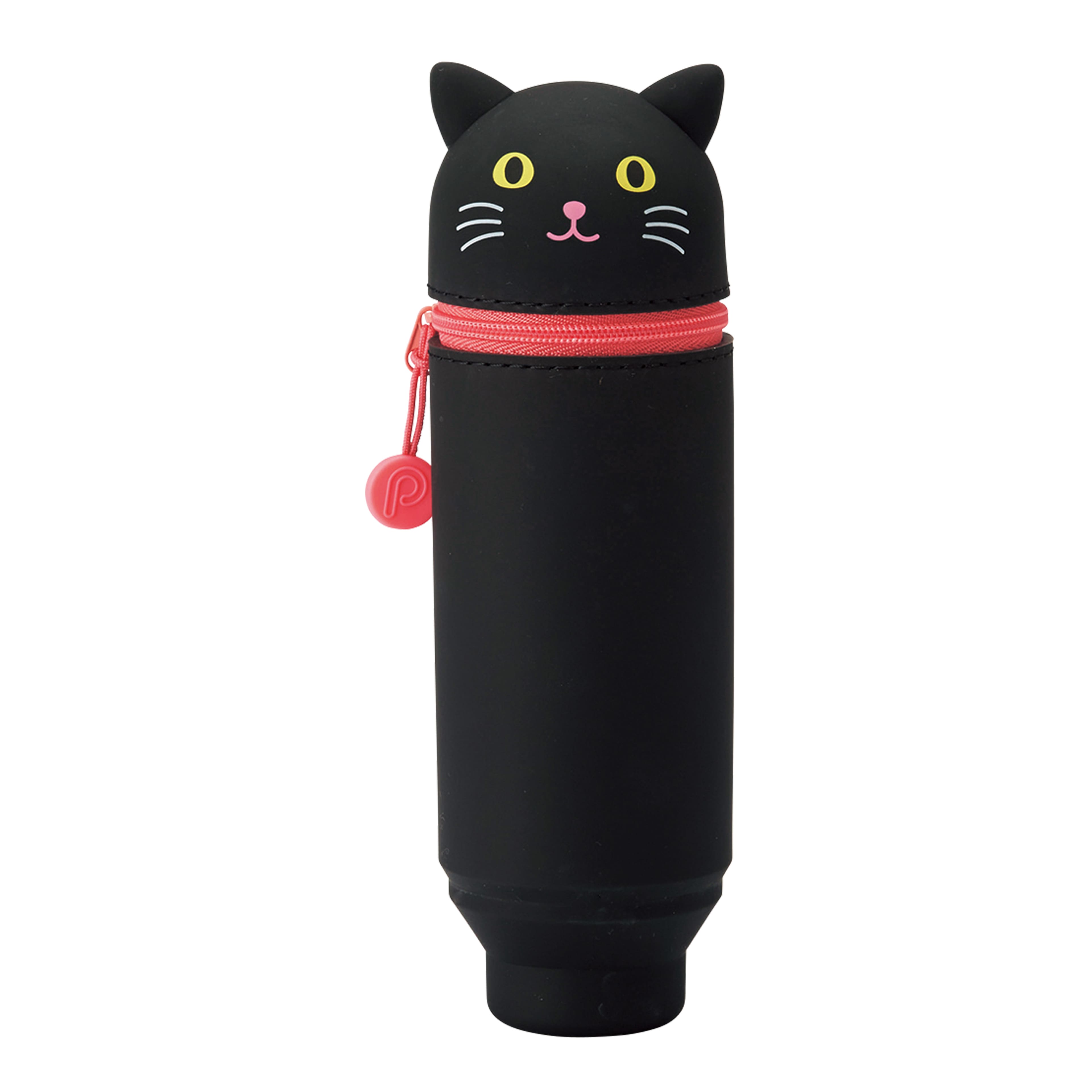 PuniLabo 9&#x22; Black Cat Stand-Up Pen Case