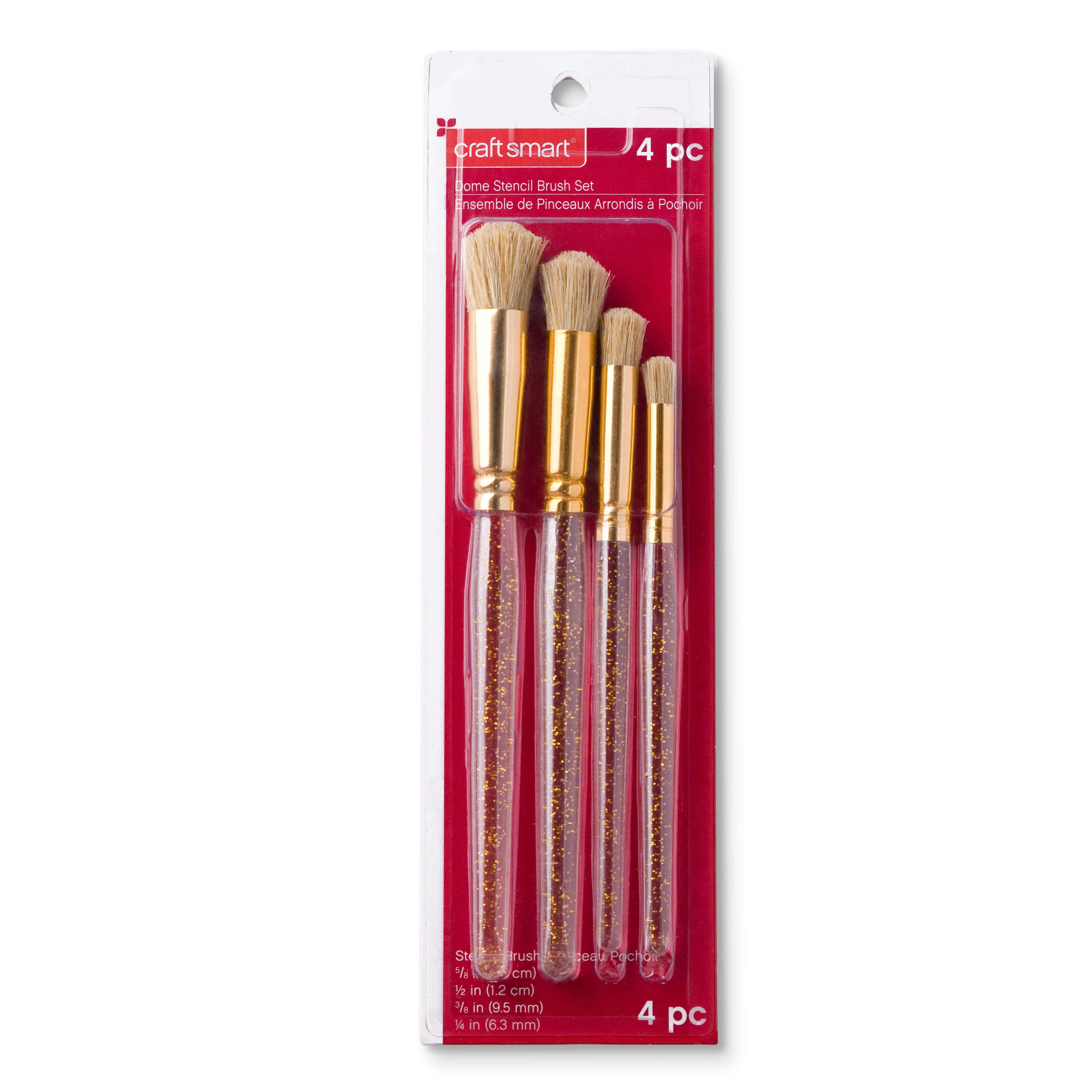 Wooden Stencil Brushes Natural Stencil Bristle Brushes Dome Art