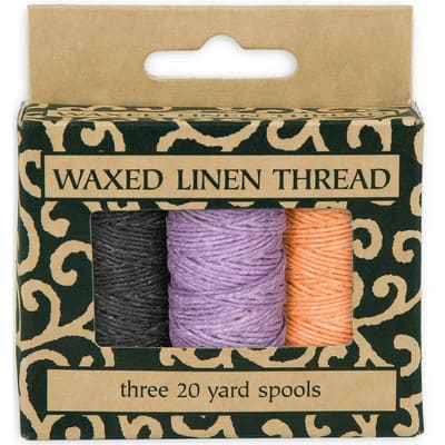 Books By Hand Waxed Linen Thread - Neutral Pack, 20-yard Spools