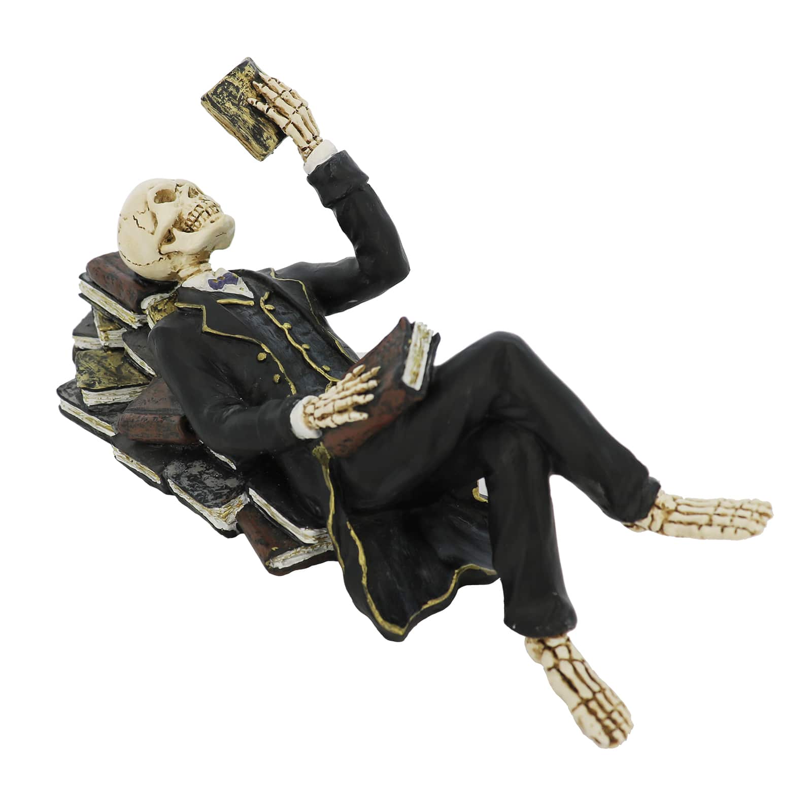8&#x22; Lying Skeleton with Book Tabletop D&#xE9;cor by Ashland&#xAE;