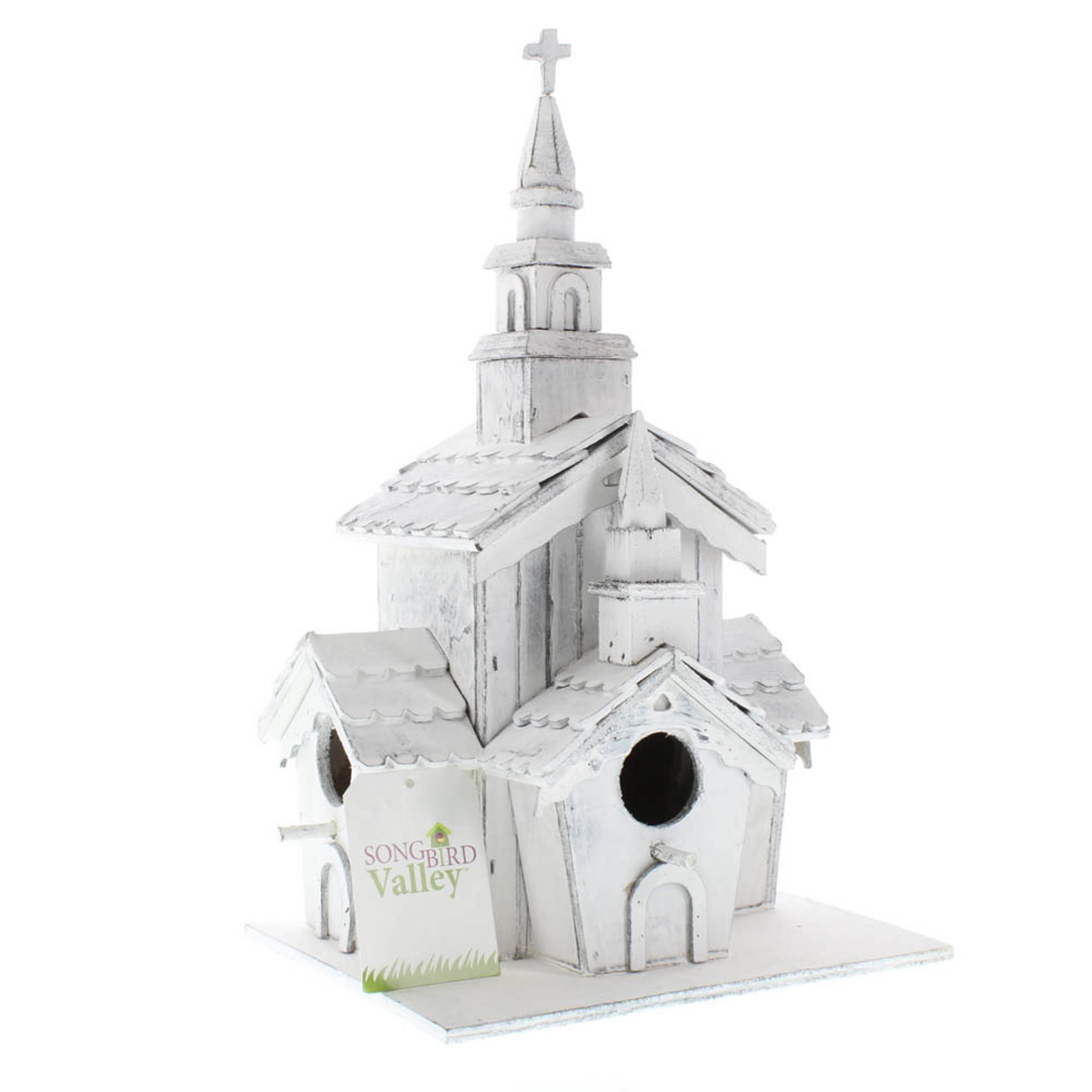 12.75&#x22; Little White Chapel Birdhouse