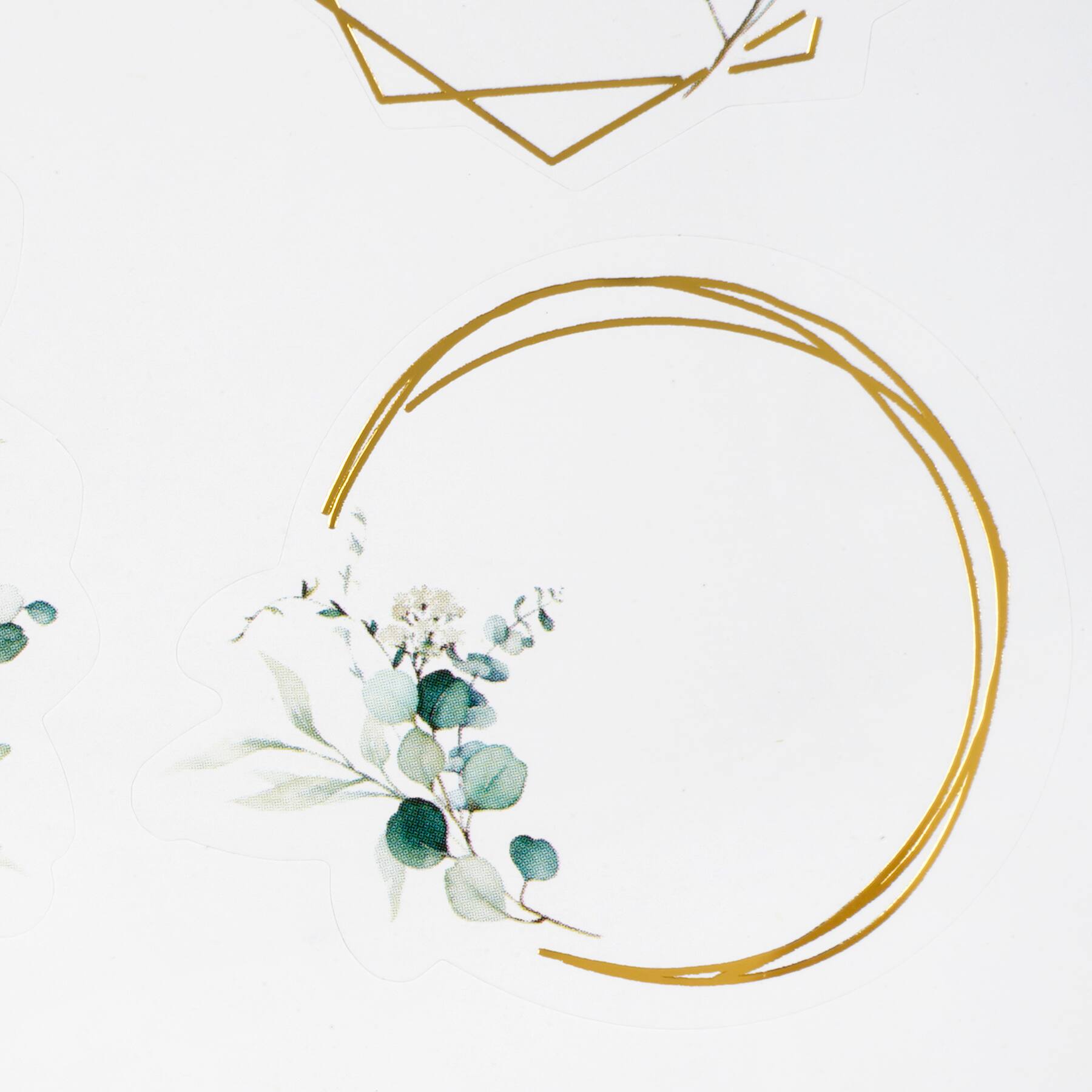 12 Pack: Gold Wreath & Leaf Stickers by Recollections™