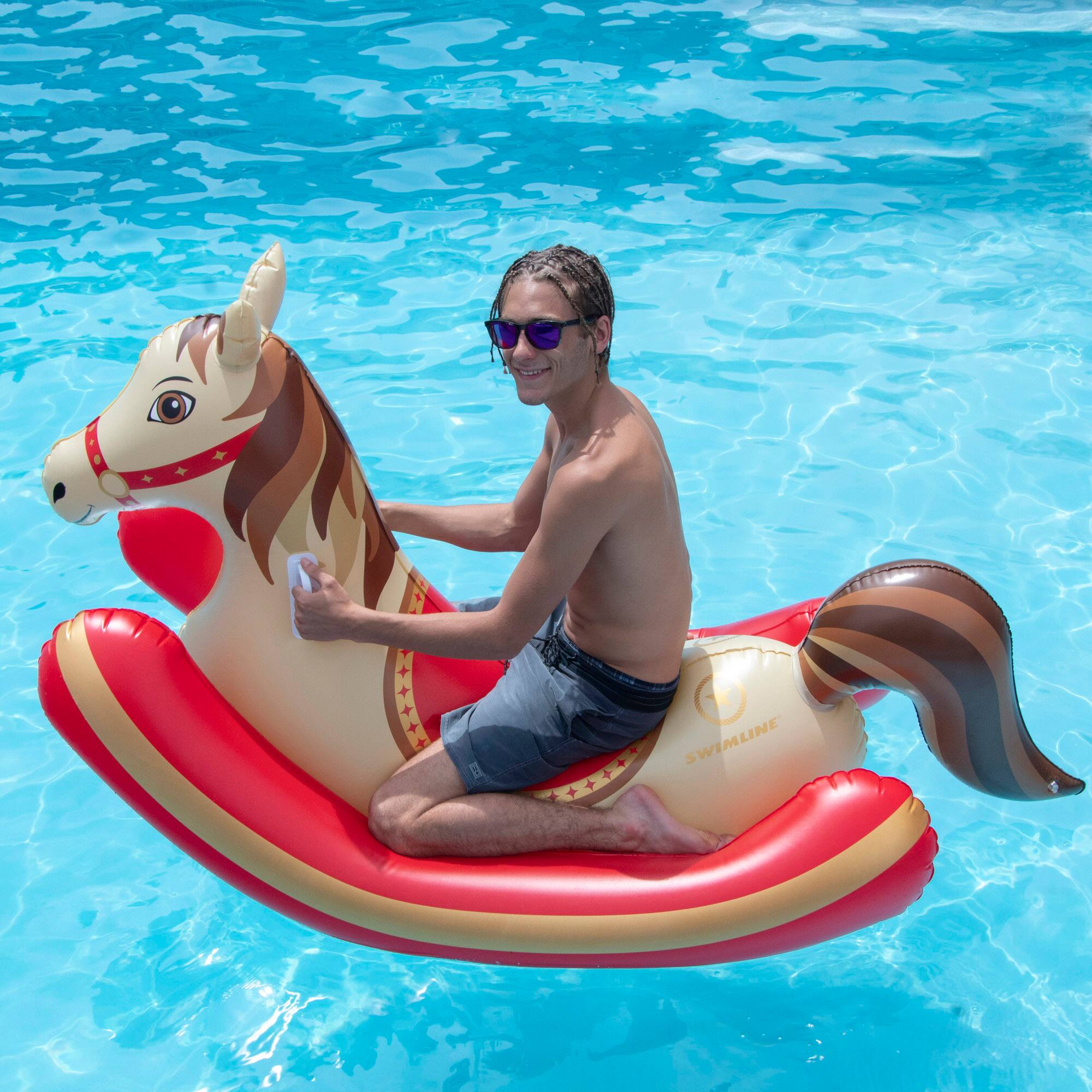 Swimline 81" Hobby Horse Rocker Inflatable Ride-On Pool Float