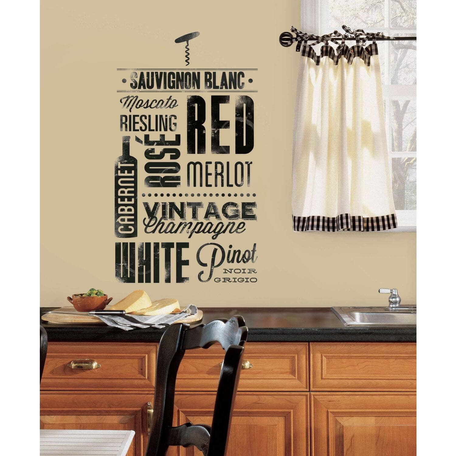 RoomMates Wine Lovers Peel &#x26; Stick Wall Decals