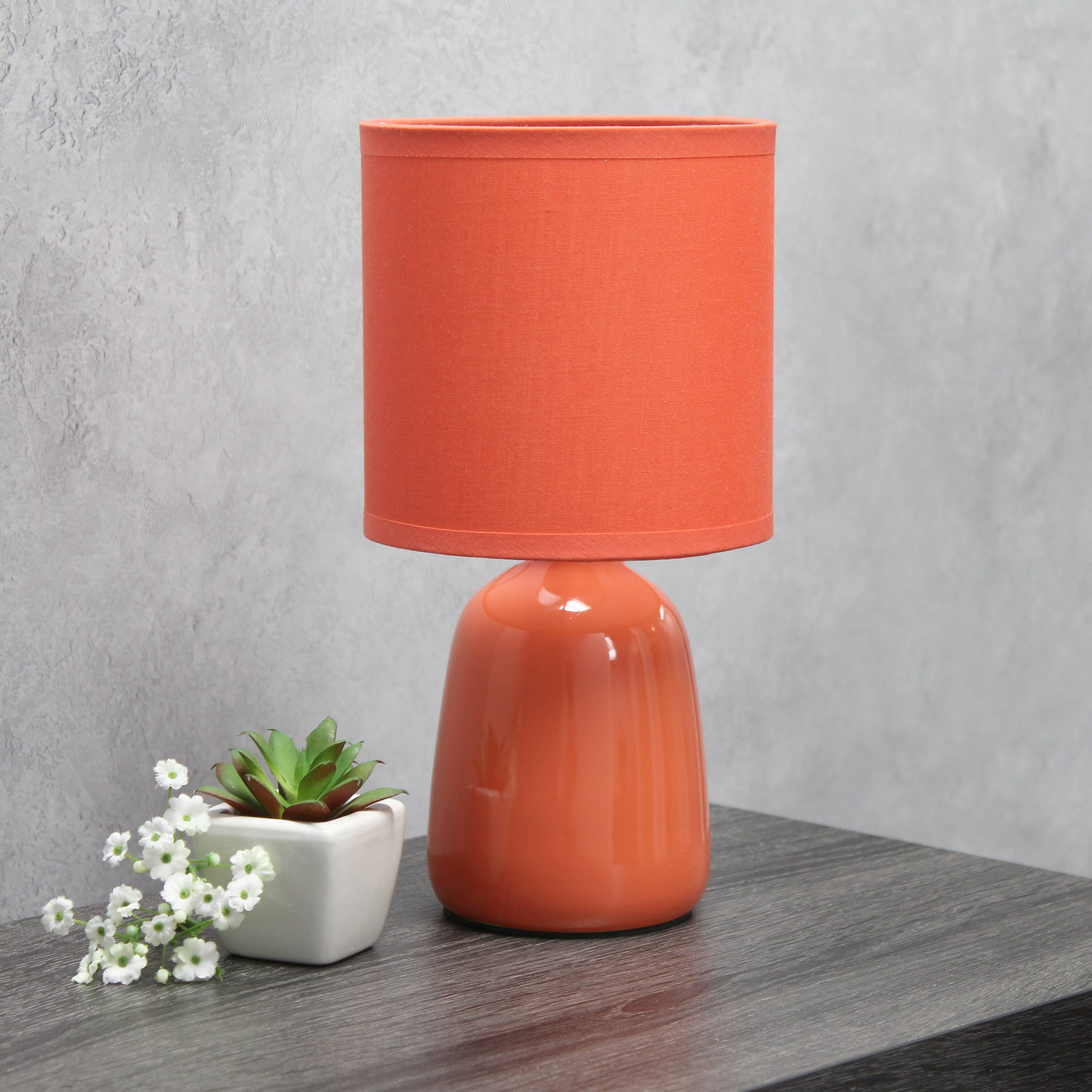 Simple Designs 10&#x22; Thimble Base Ceramic Table Lamp