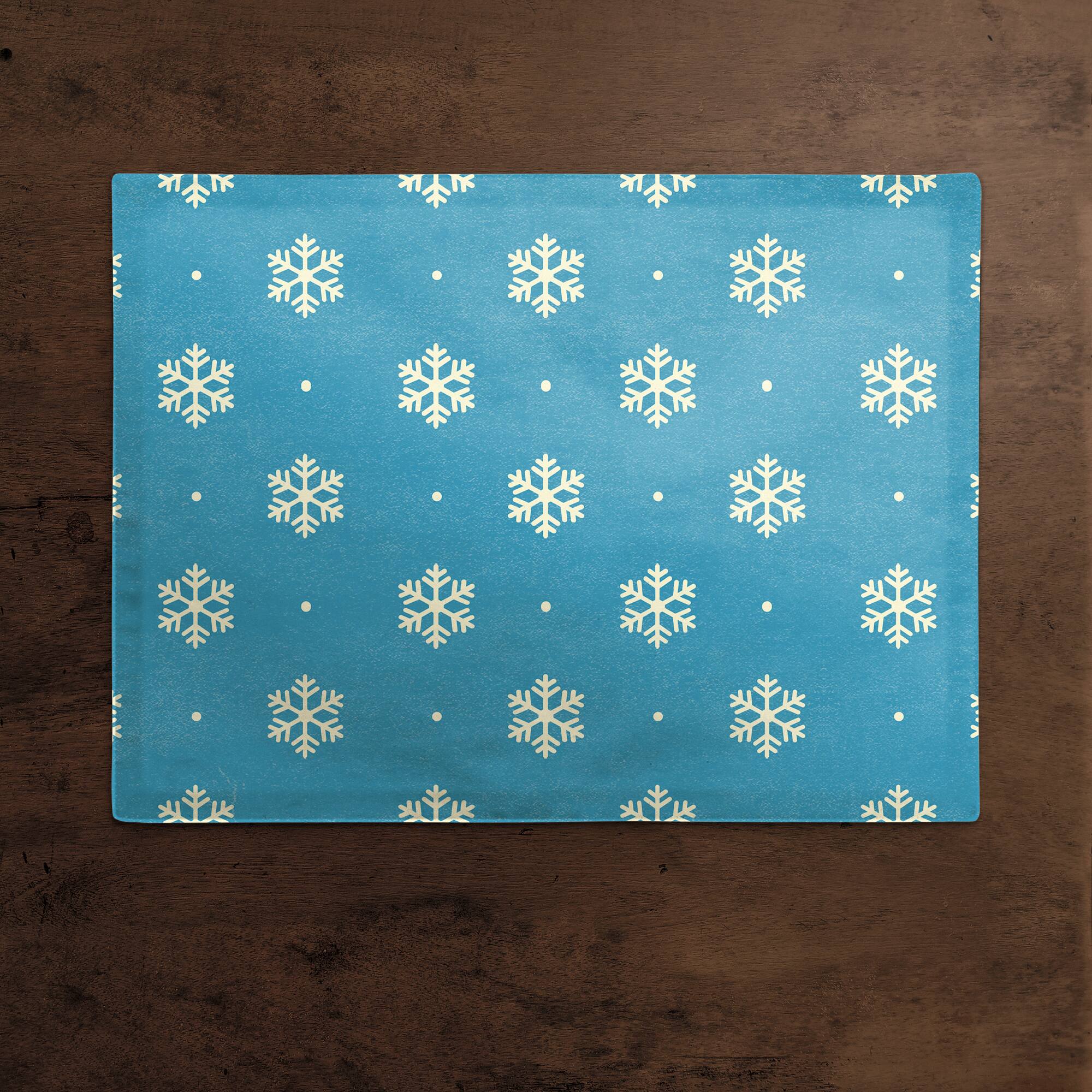 Simple Snowflake 18x14 Poly Twill Placemat