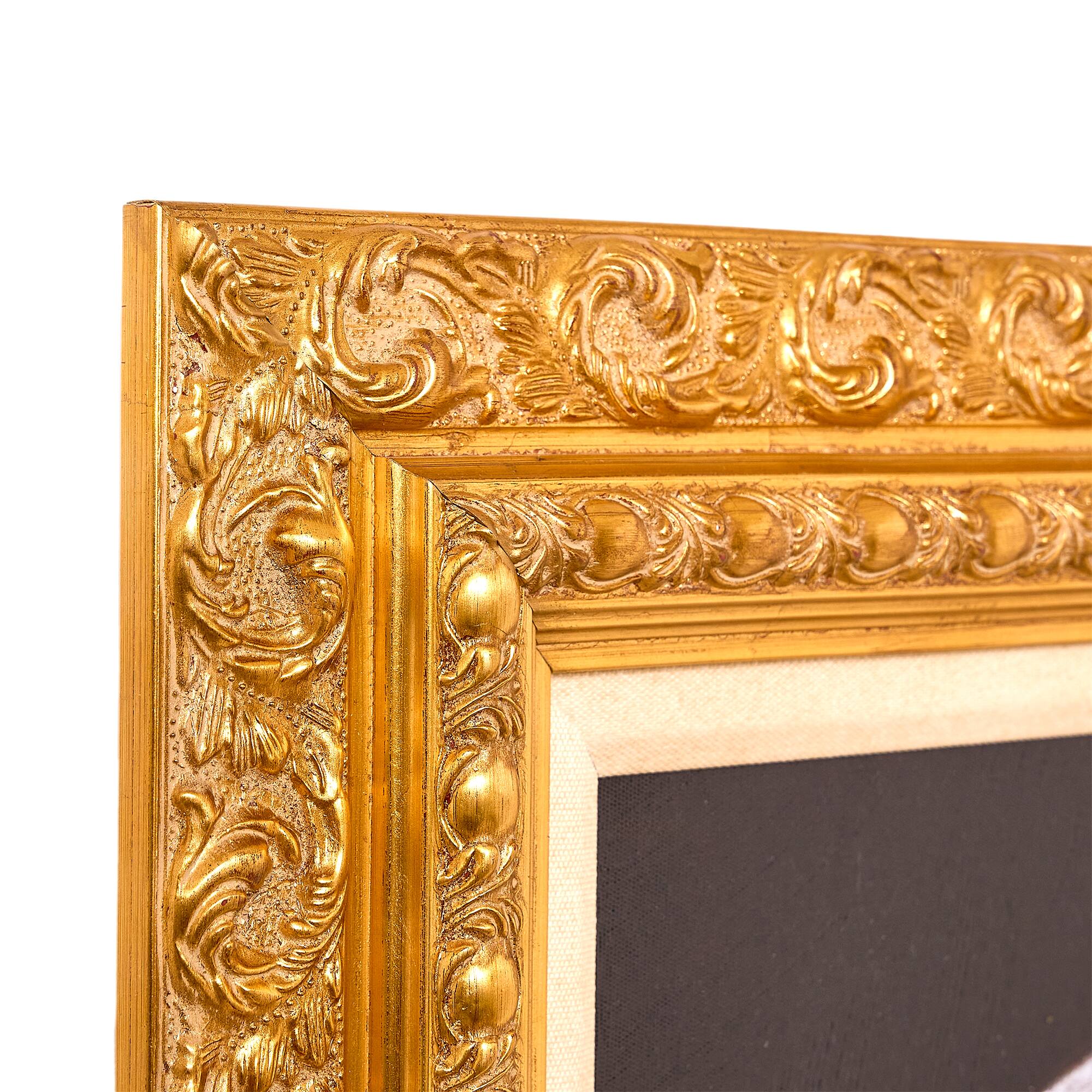 American Art Decor Ornate Framed Girl with a Pearl Earring Canvas Print by Johannes Vermeer - 19.25" x 23.25"