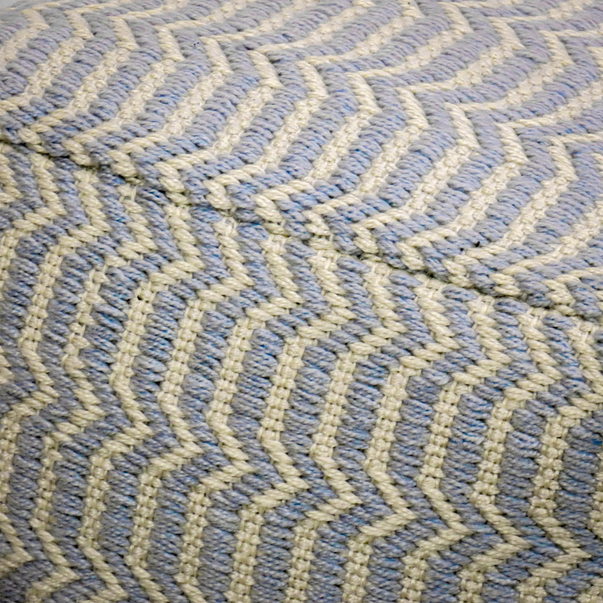 16&#x22; Hand Woven Pouf Ottoman