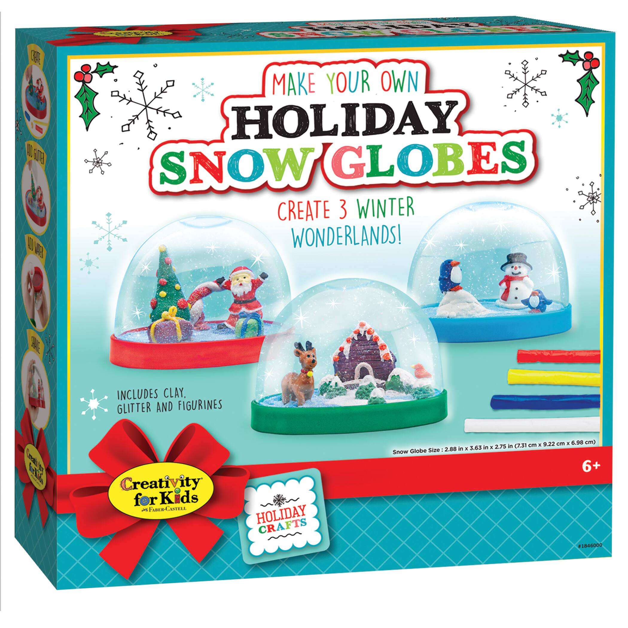 Creativity for Kids Make Your Own Holiday Snow Globes Kit