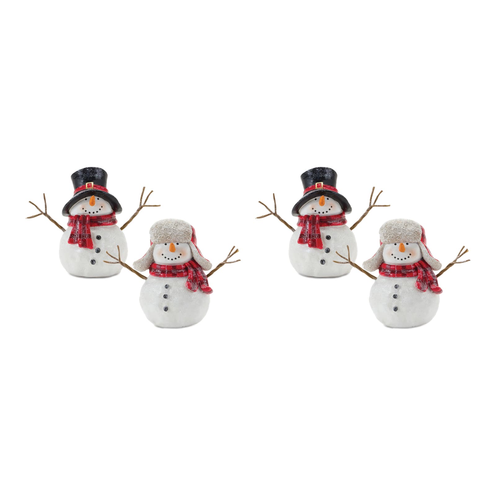 6&#x22; Snowman with Scarf Figurine Set