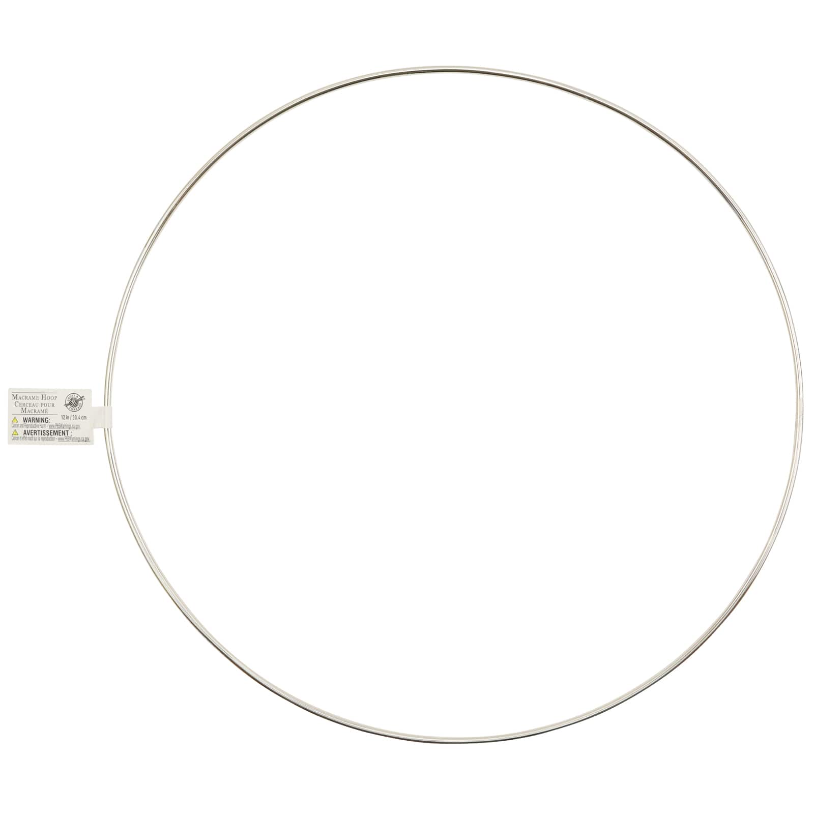 36 Pack: Nickel-Plated Macramé Hoop by Loops & Threads®