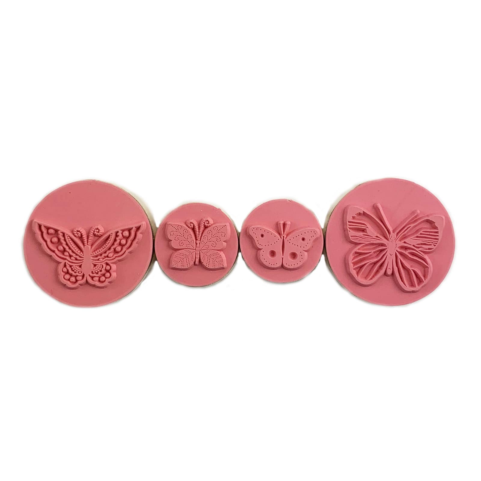 Butterfly Round Wood Stamps by Craft Smart&#x2122;
