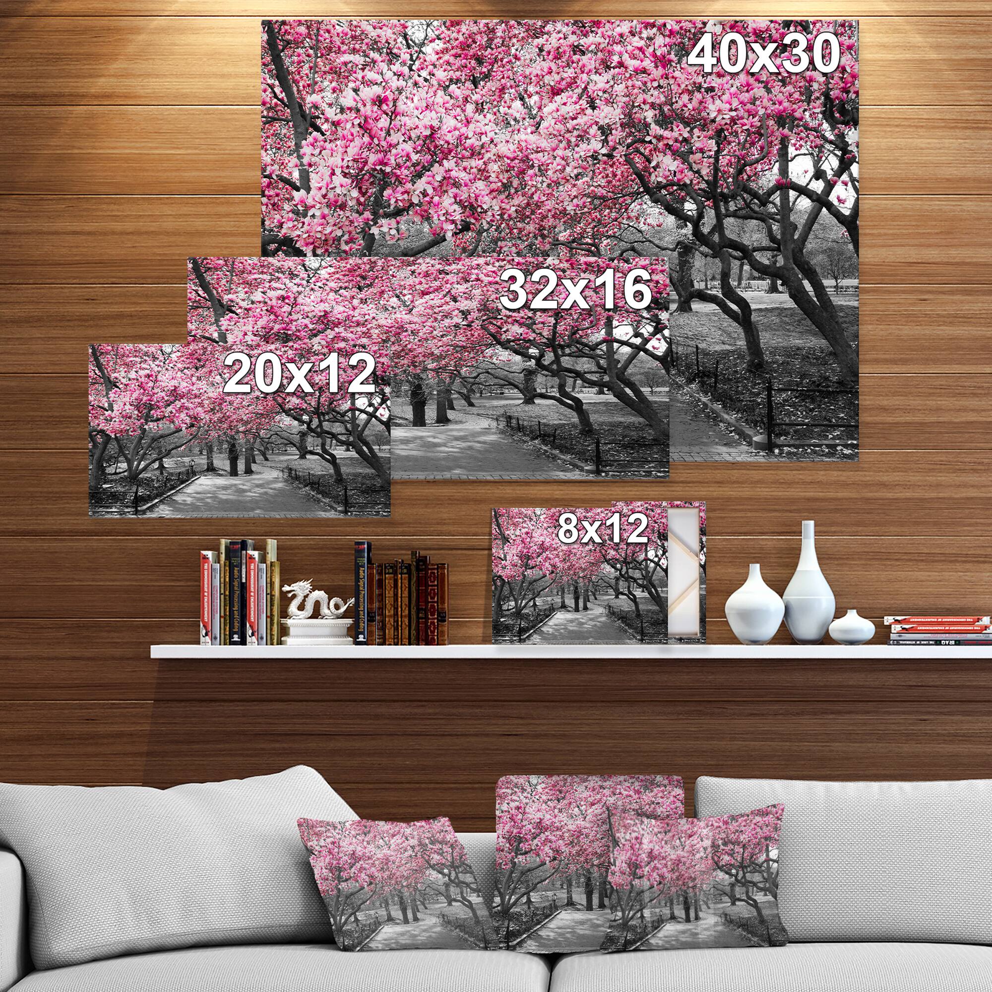 Designart - Cherry Blossoms - Landscapes Floral Photographic on wrapped Canvas