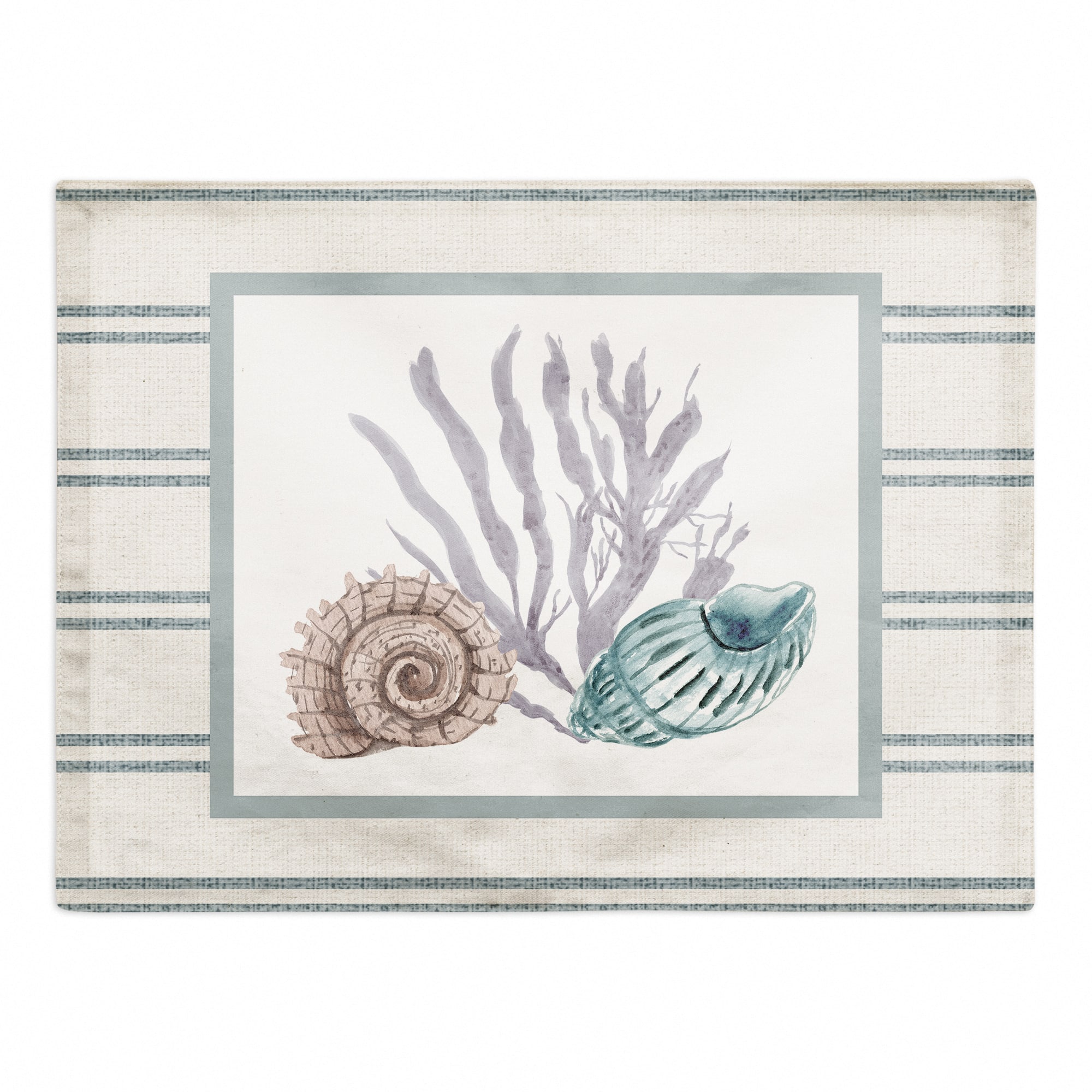 Snail and Banded Tulip Shell 14&#x22; x 18&#x22; Cotton Twill Placemat