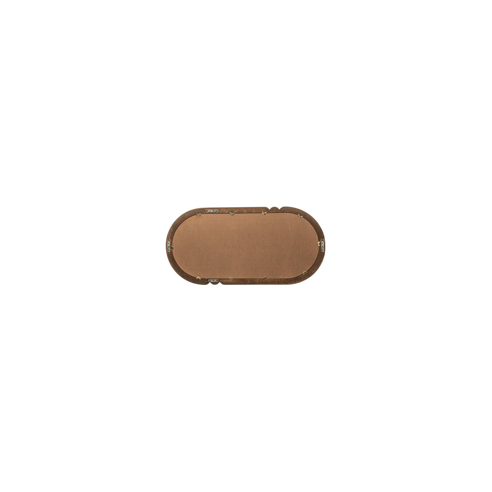 Oval Wood-Framed Mirror with Curved Border, Black