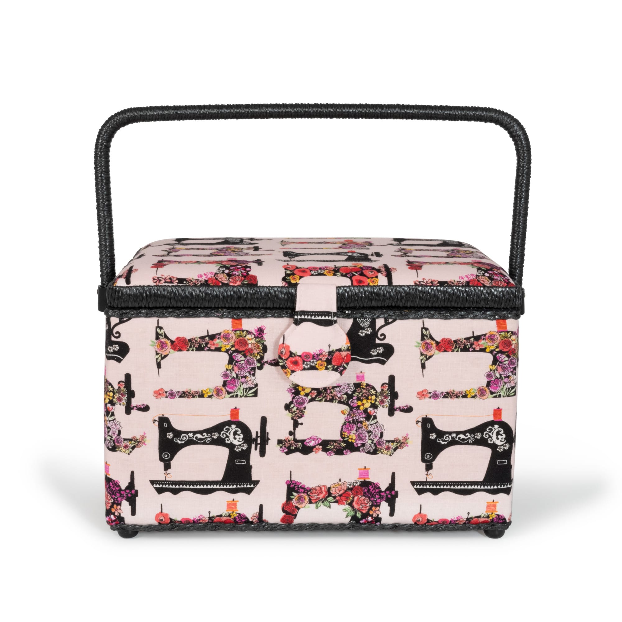 Dritz® Large Pink Sewing Machines Sewing Basket