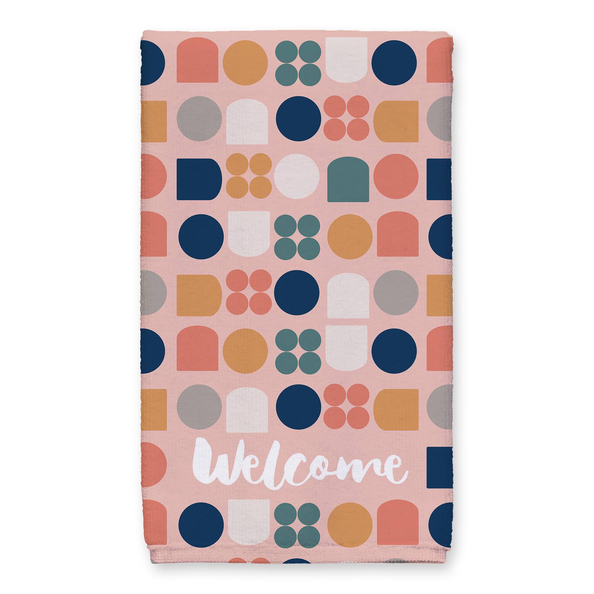 Welcome Retro Shapes Tea Towel Set