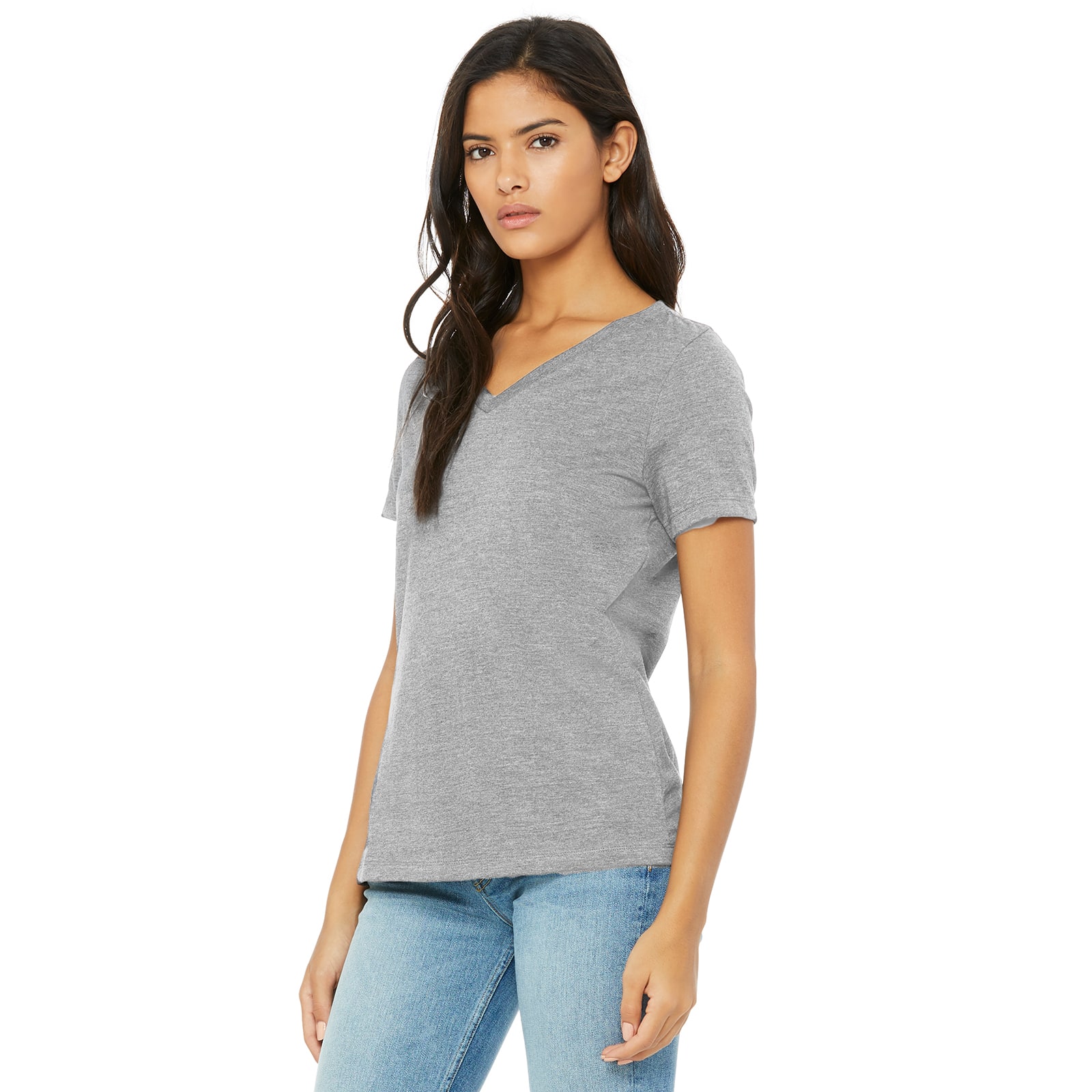 BELLA+CANVAS® Women's Relaxed V-Neck Heather T-Shirt