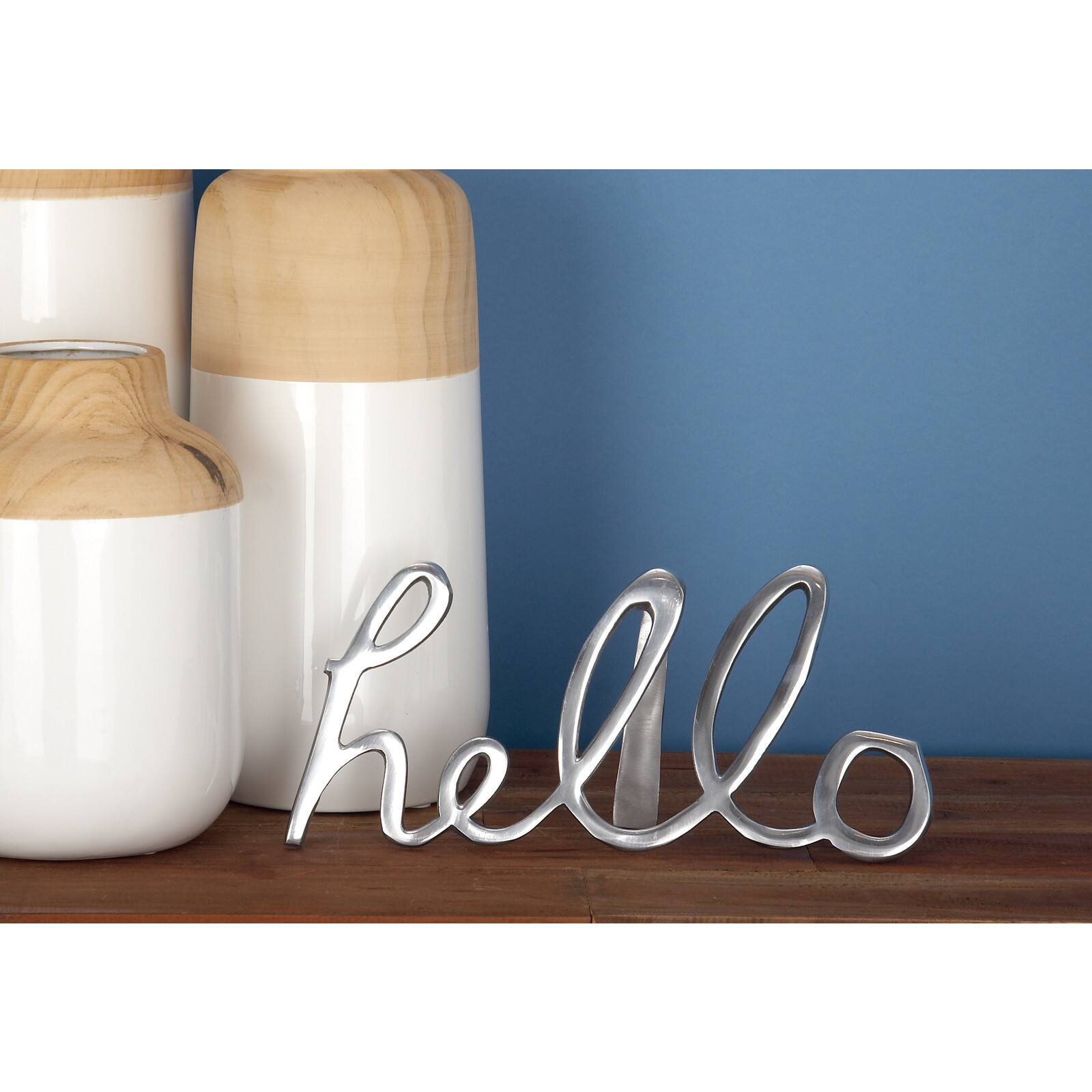 CosmoLiving by Cosmopolitan Hello Glam D&#xE9;cor Sign Set