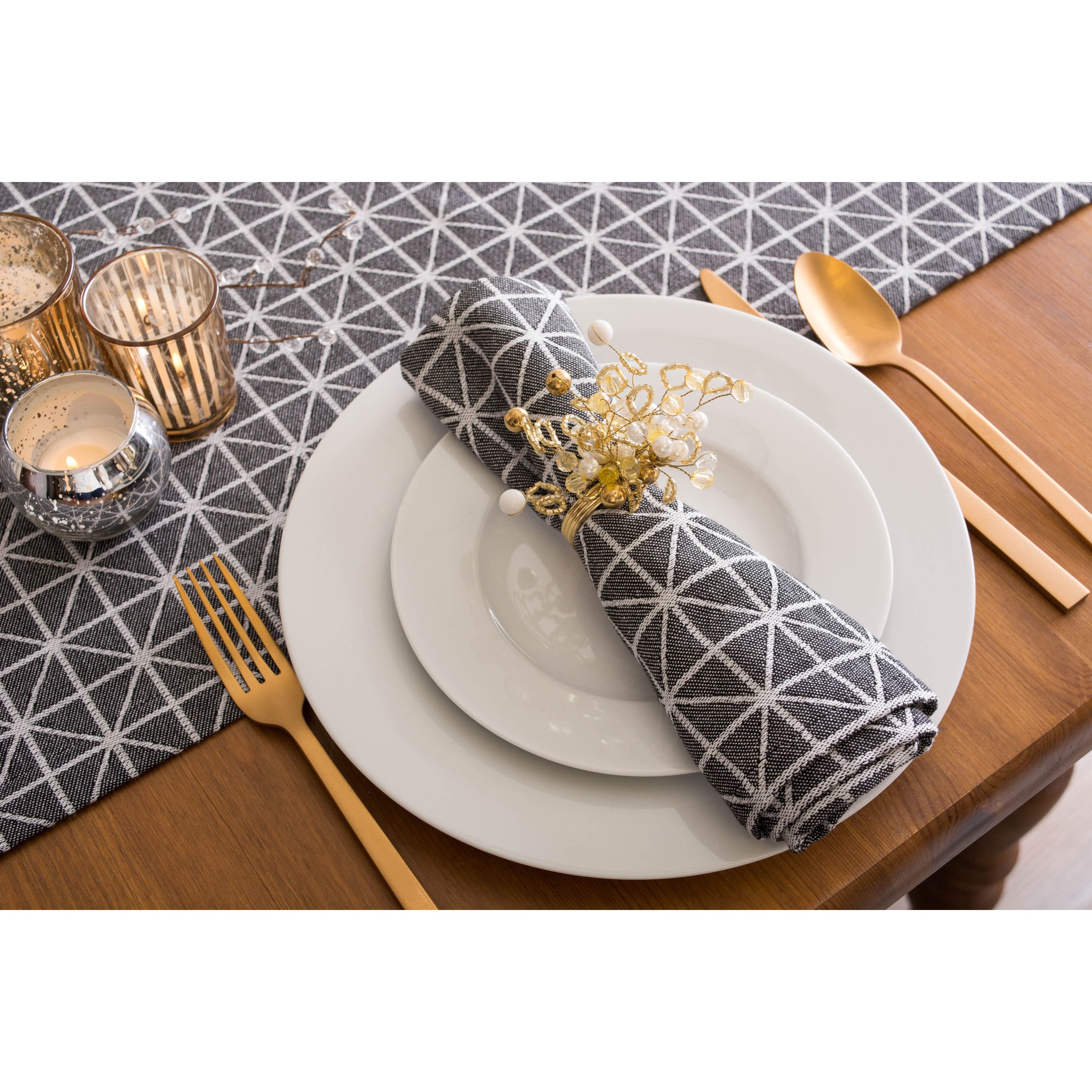 DII&#xAE; Gold Multi Bead Napkin Rings, 6ct.