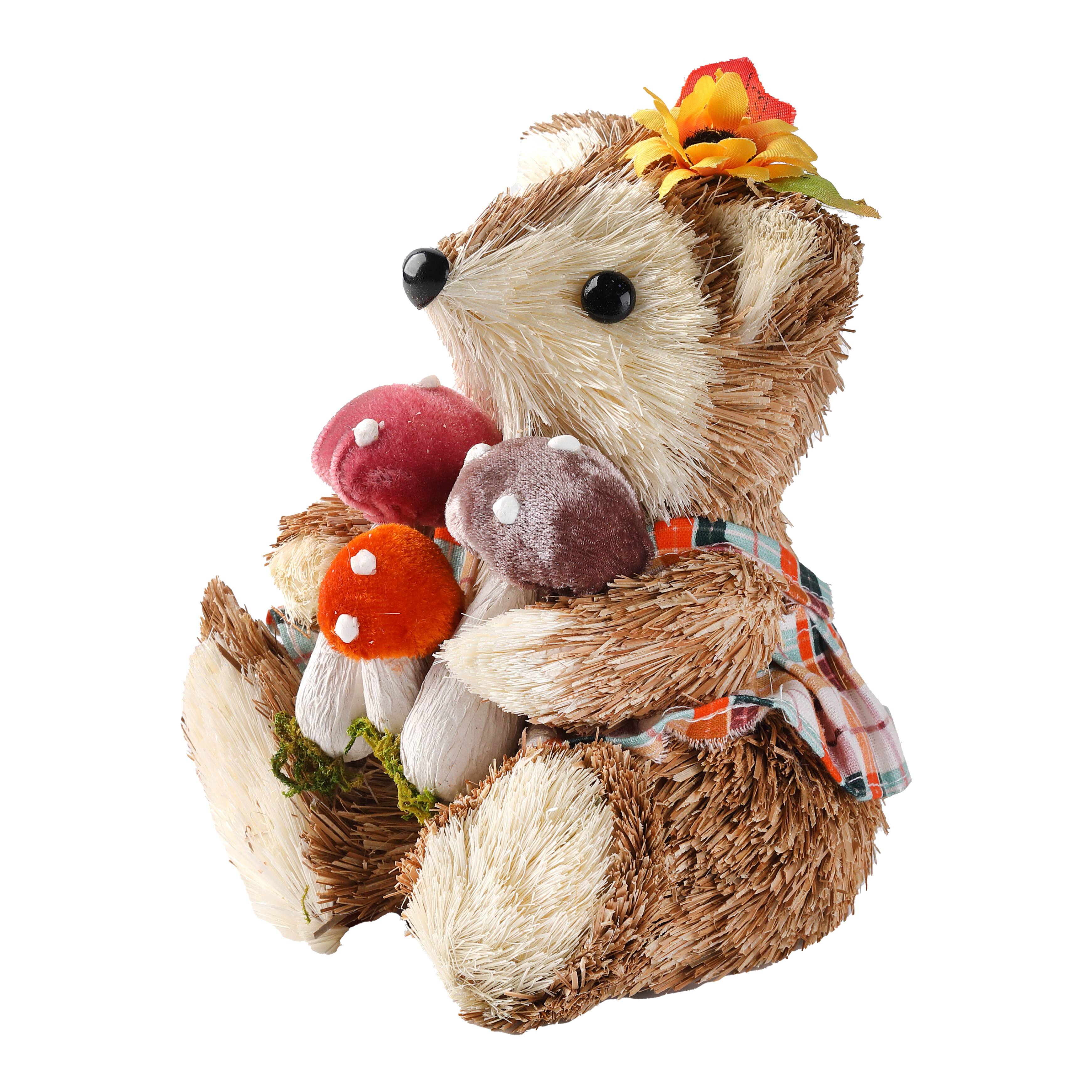 6.75&#x22; Sitting Fox with Mushrooms Natural D&#xE9;cor by Ashland&#xAE;